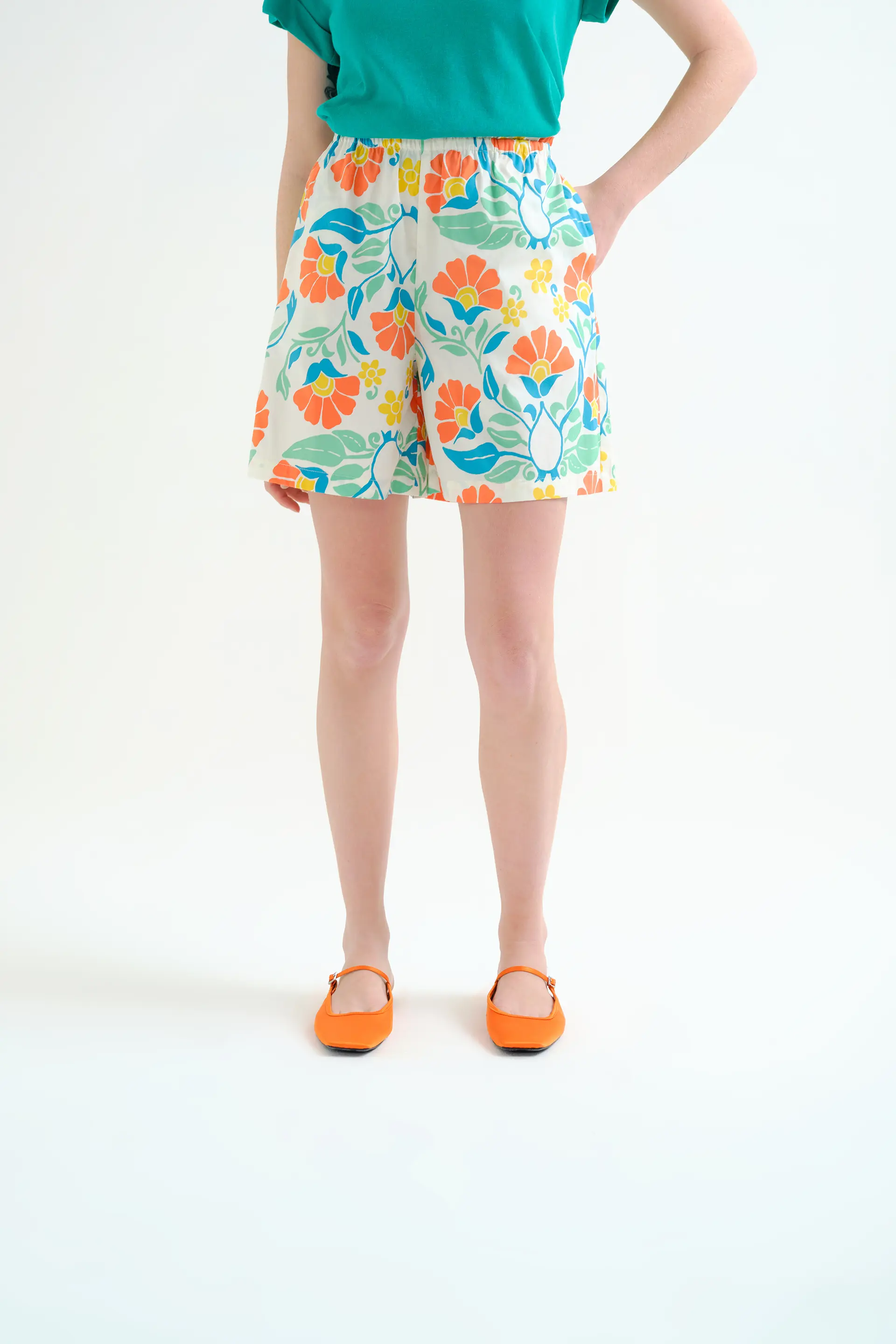 Shorts 100% algodón con estampado Big Royal