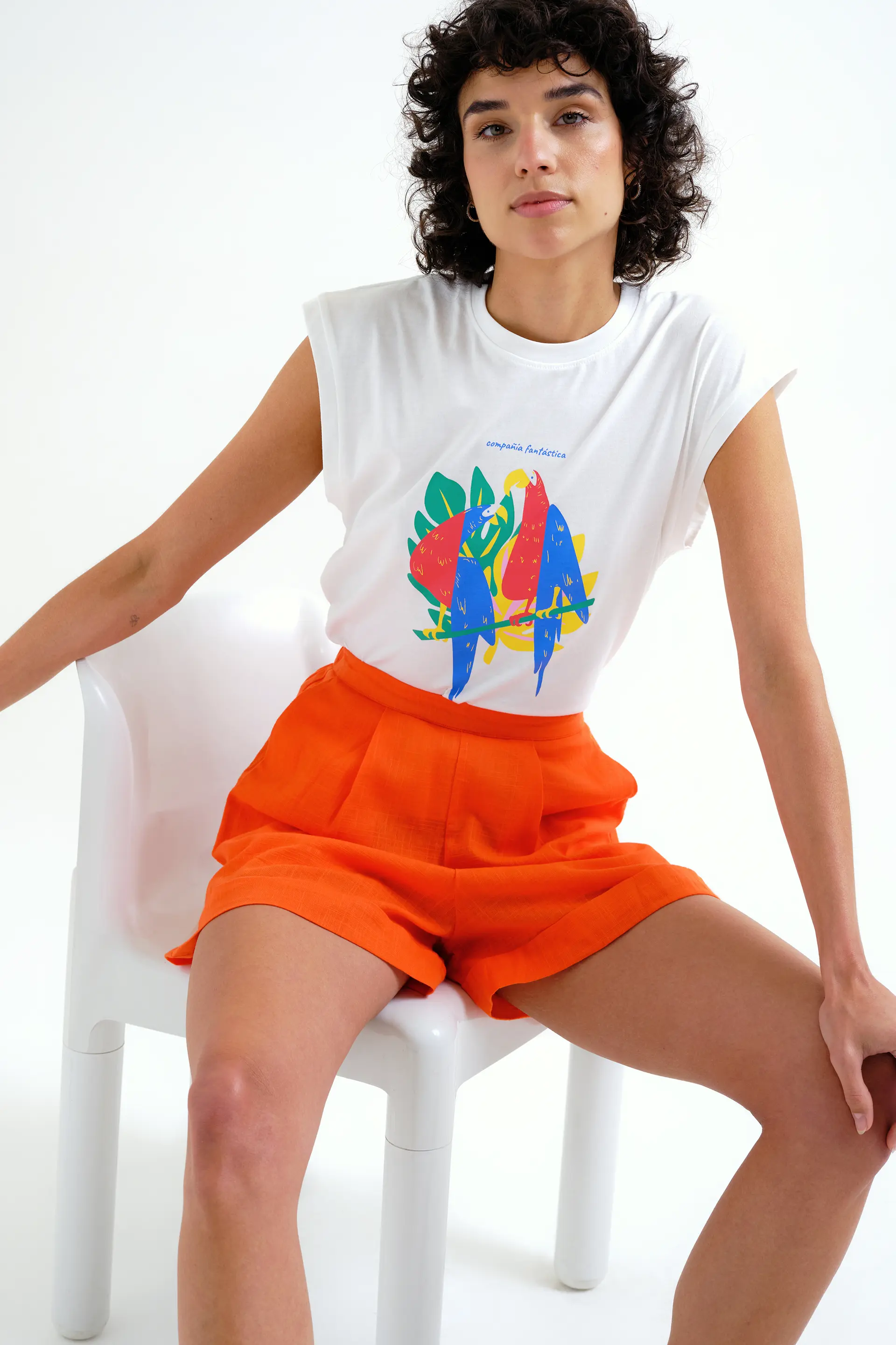 Shorts 100% algodón naranja - Image 6