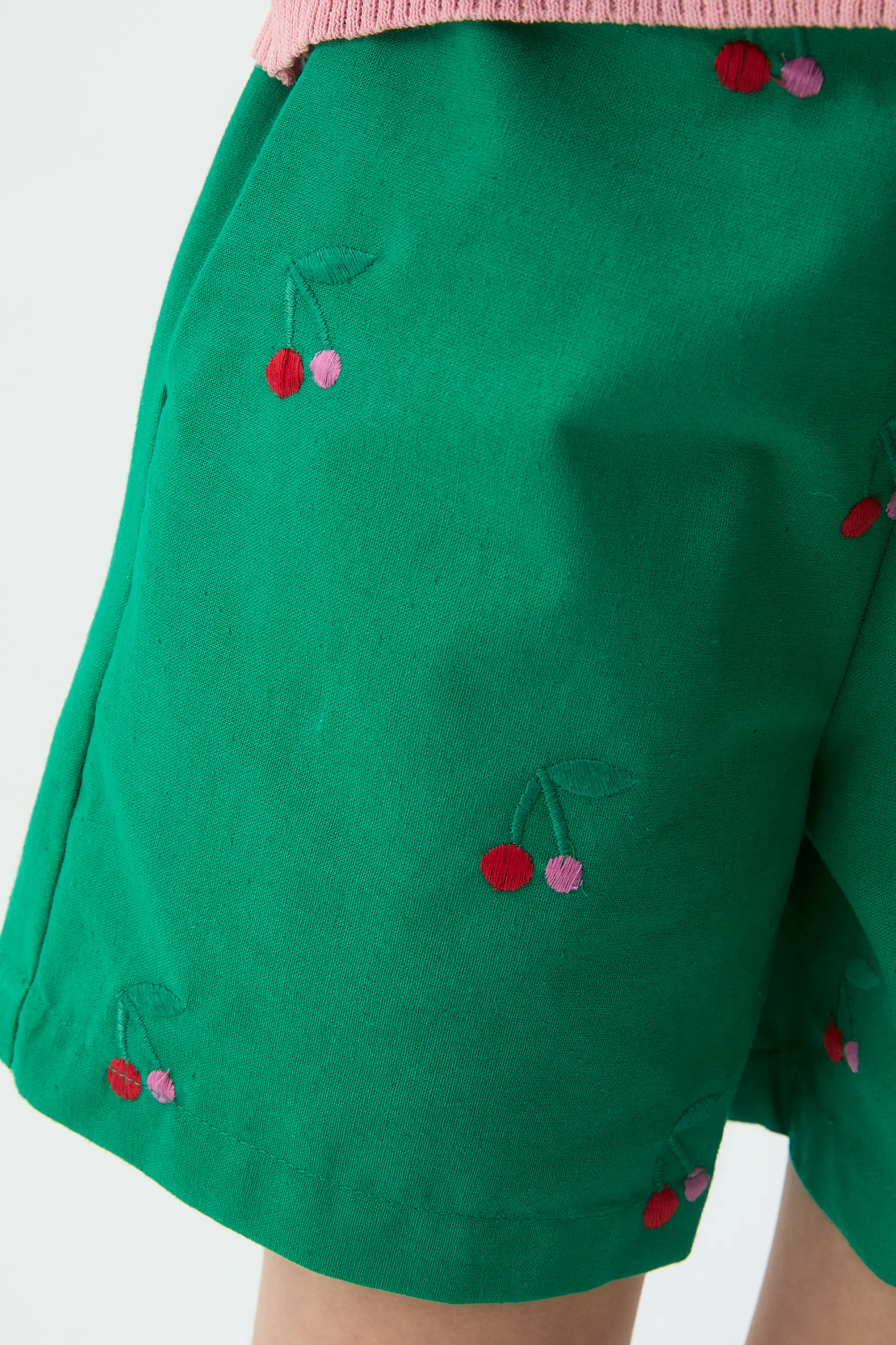 Shorts de niña 100% algodón con estampado Cherries - Image 3