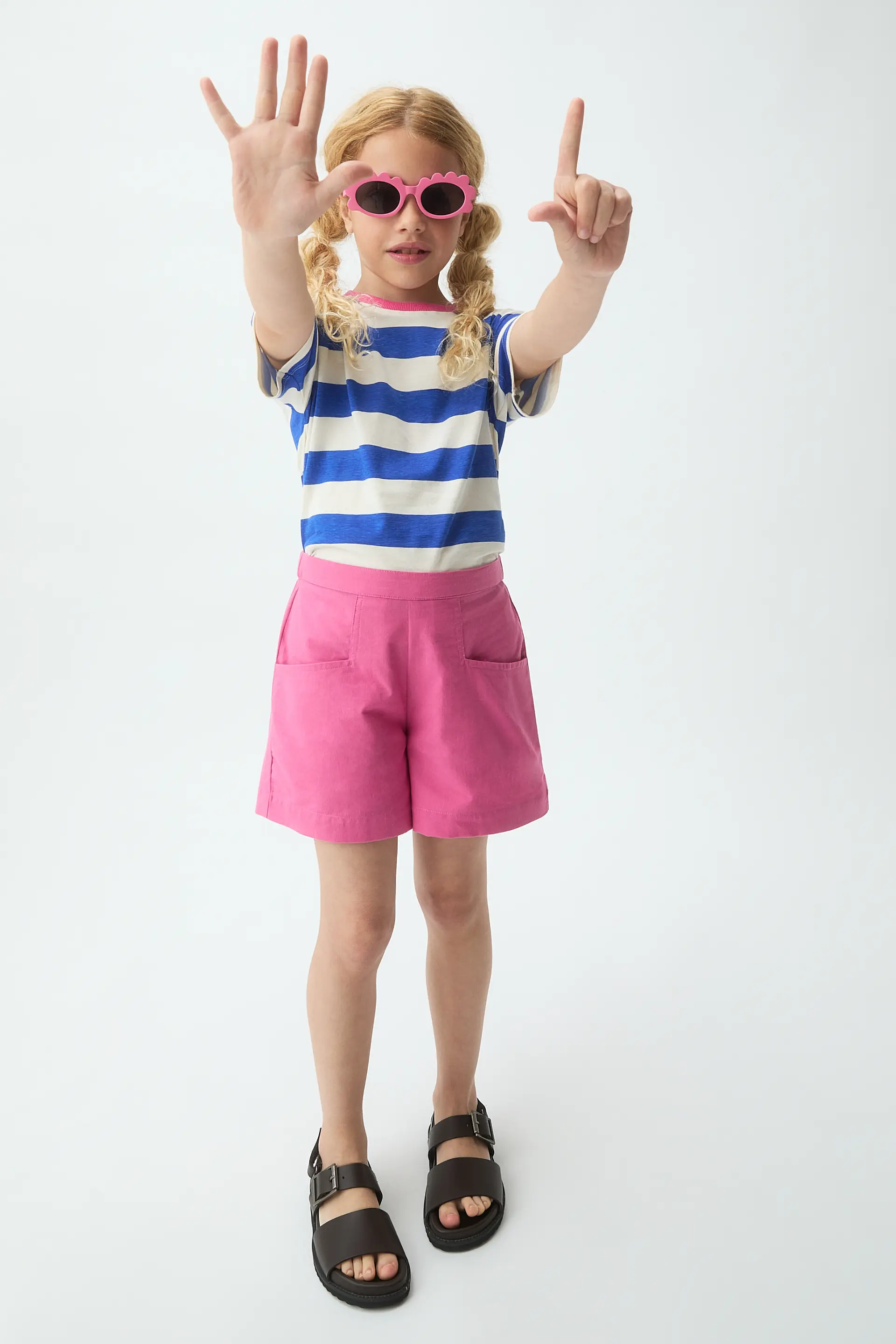Shorts de niña 100% algodón rosa - Image 4