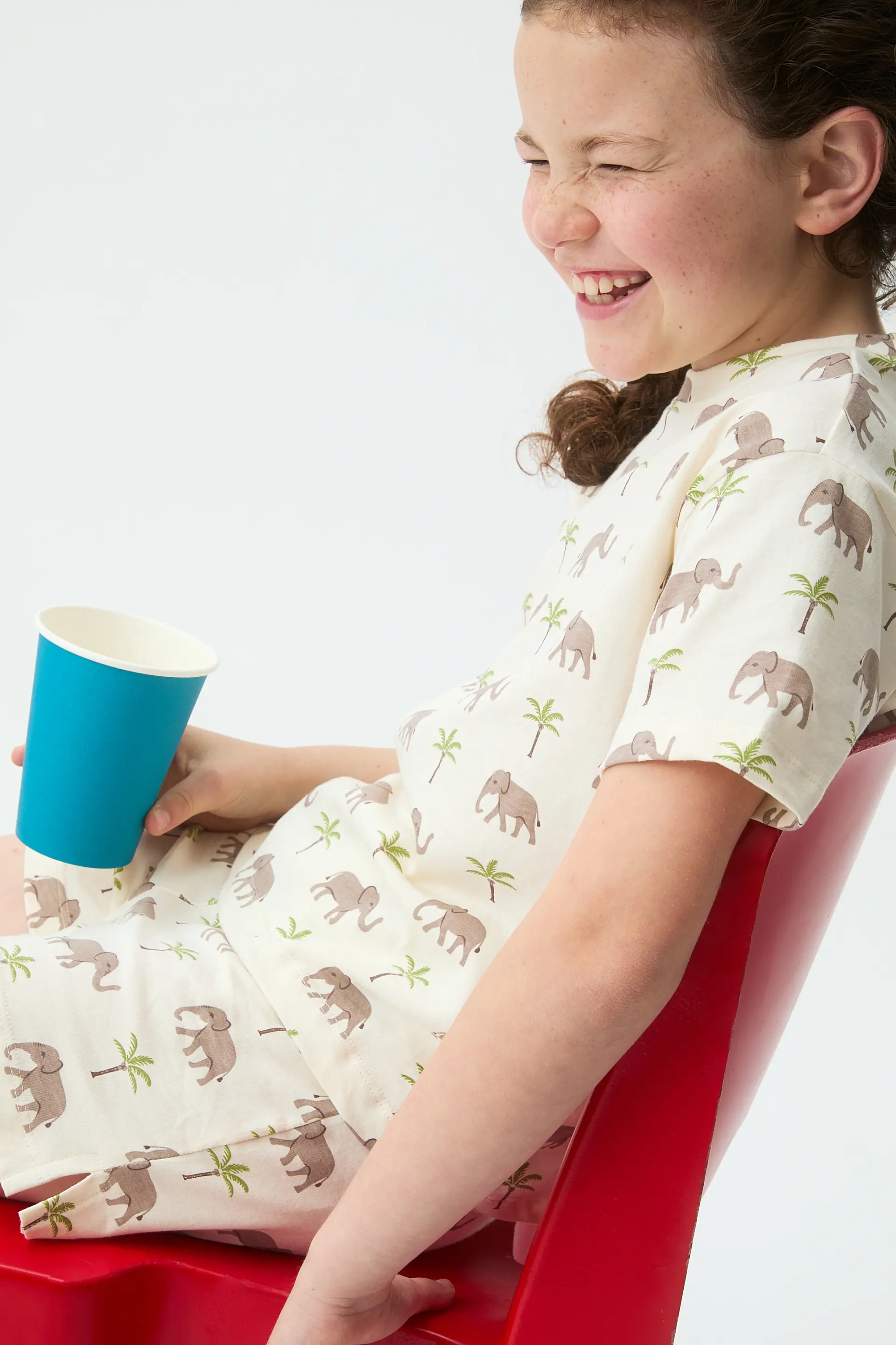 Shorts de niña 100% algodón con estampado Elefante - Image 4