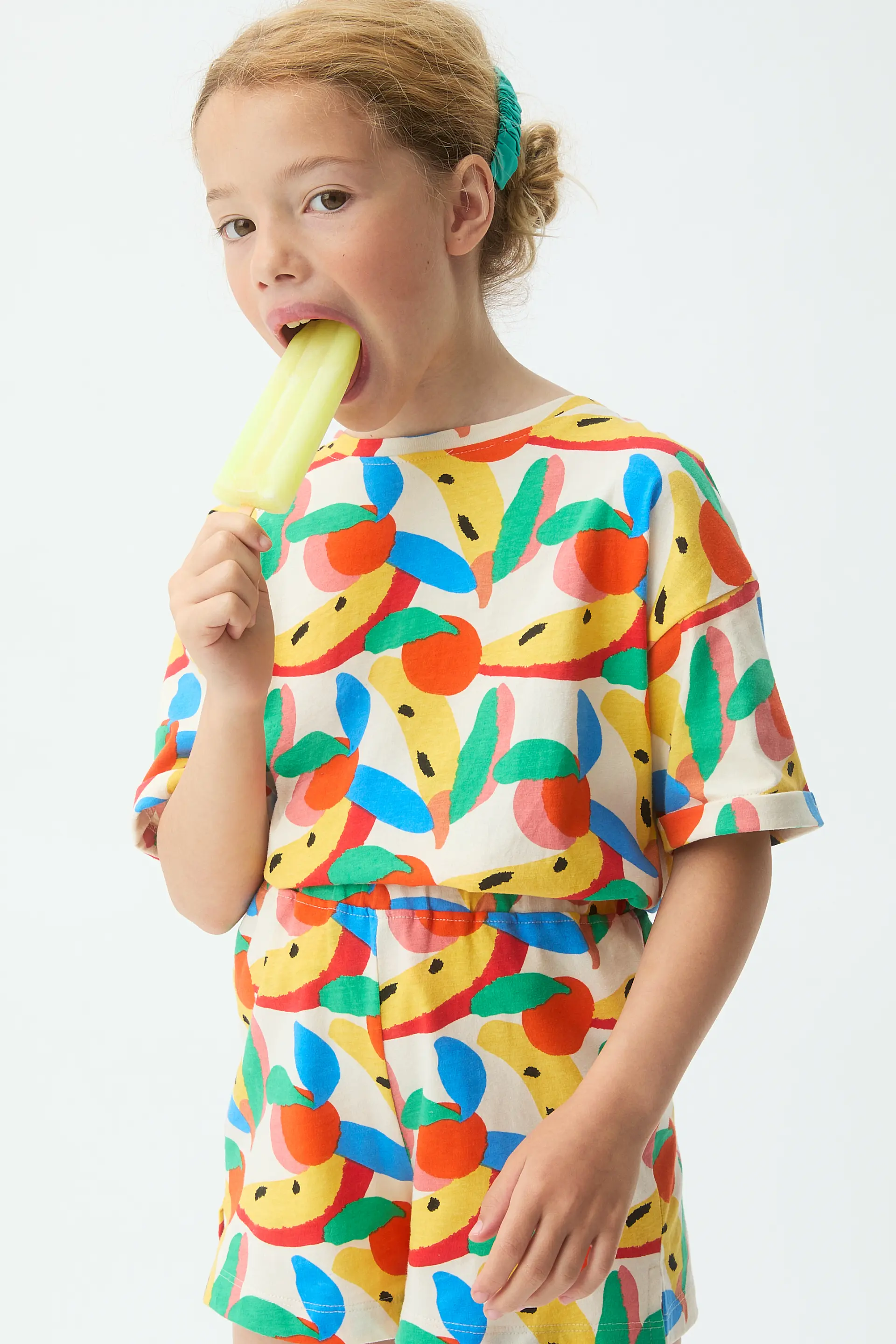 Shorts de niña 100% algodón con estampado Tutti Frutti - Image 4