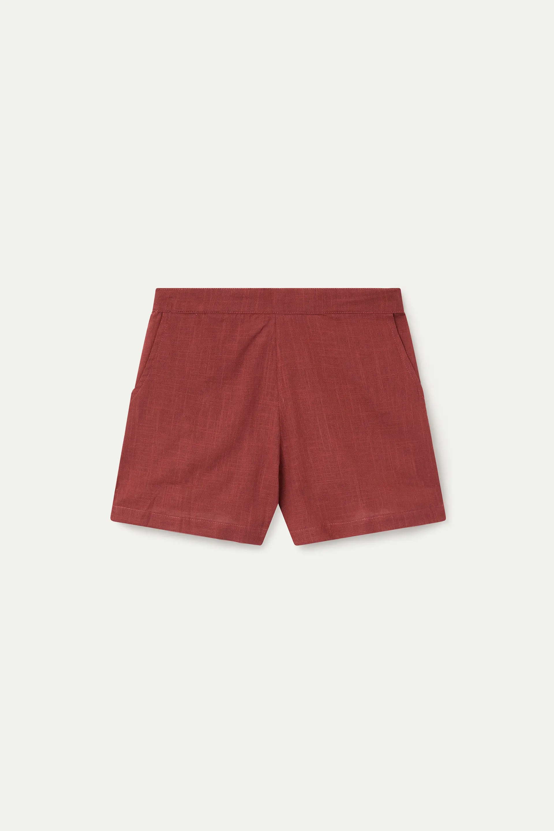Shorts de niña 100% algodón marrón - Image 2