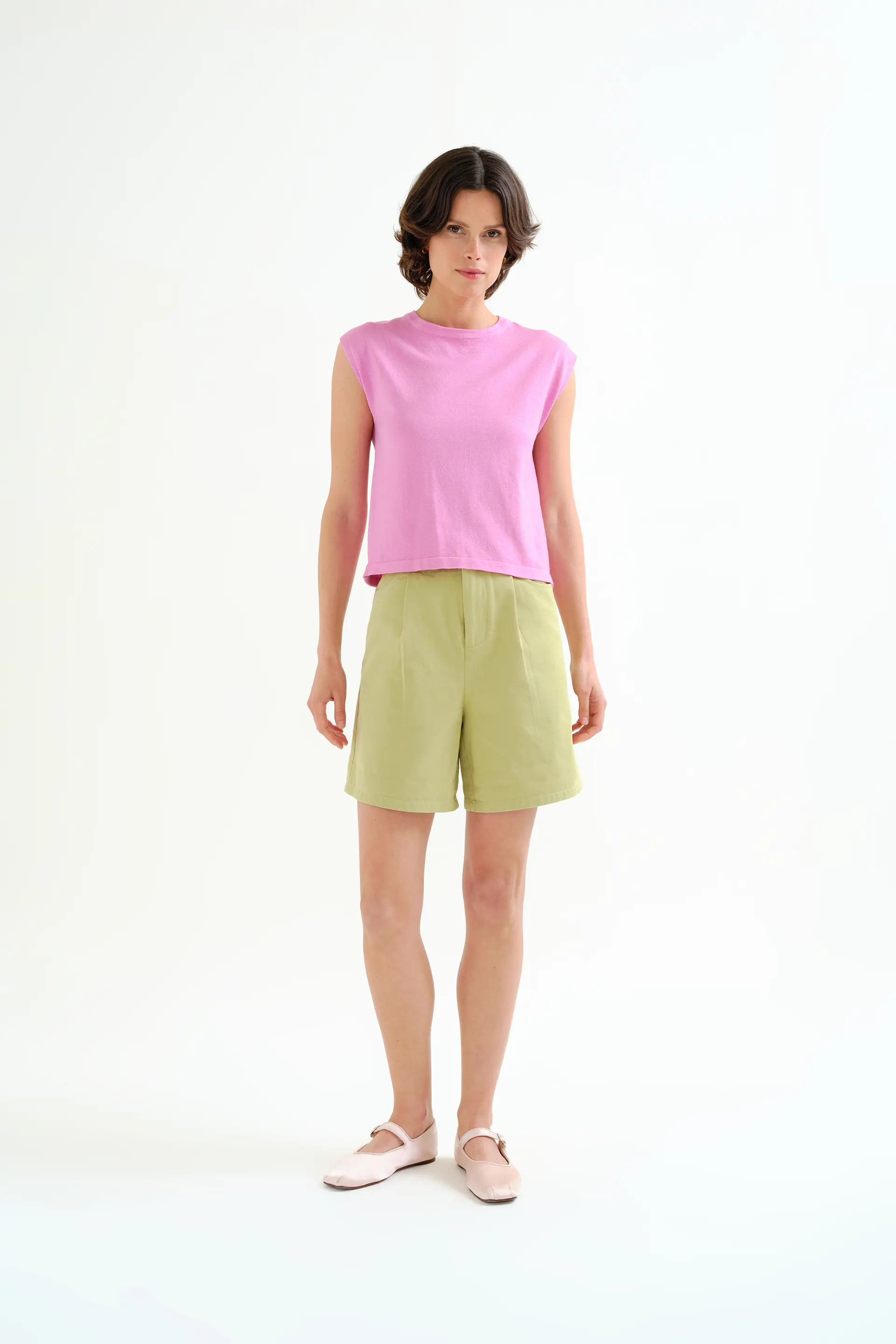 Shorts verde 100% algodón - Image 5