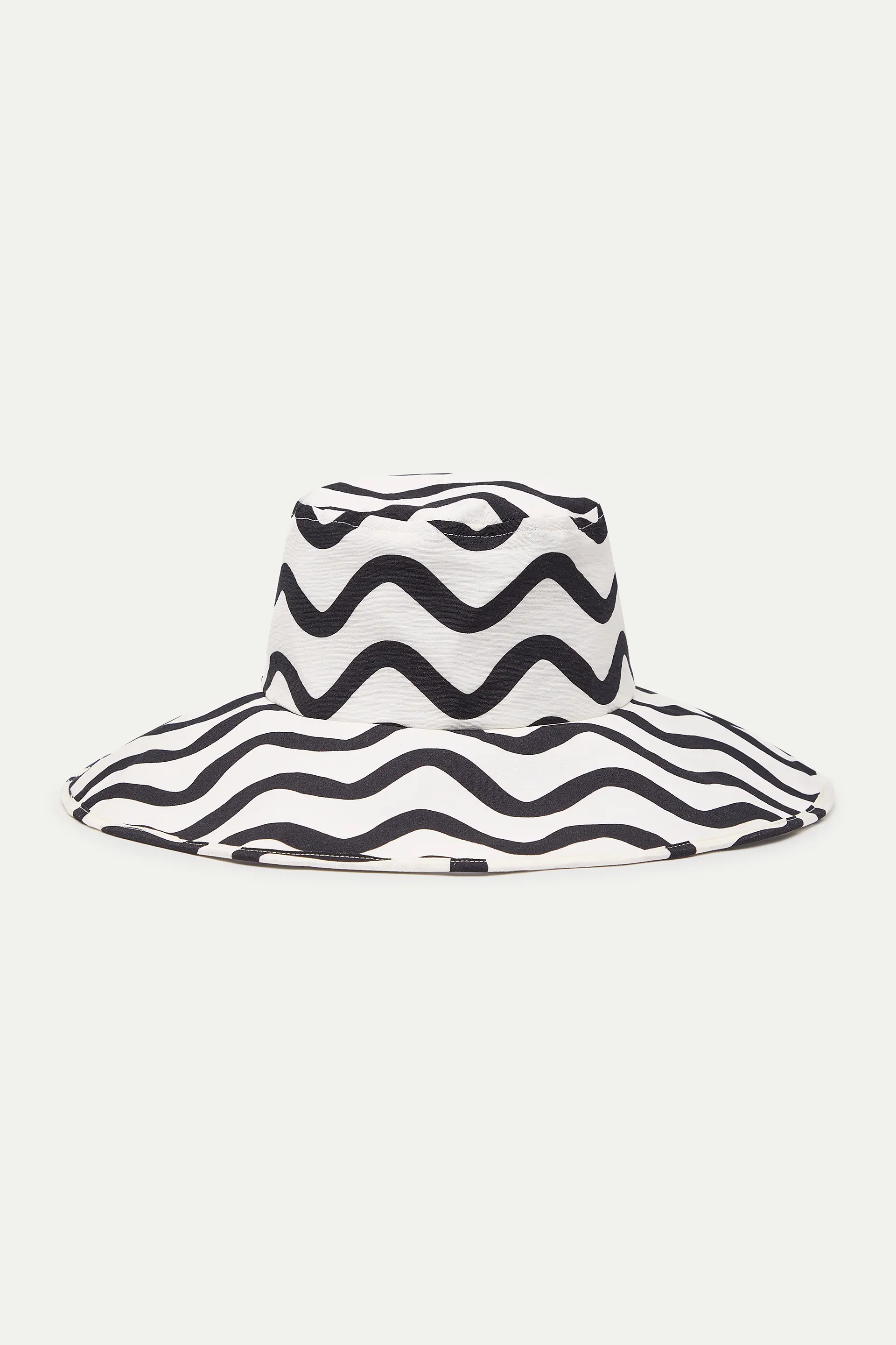 Sombrero con estampado Wave Black & White - Image 2