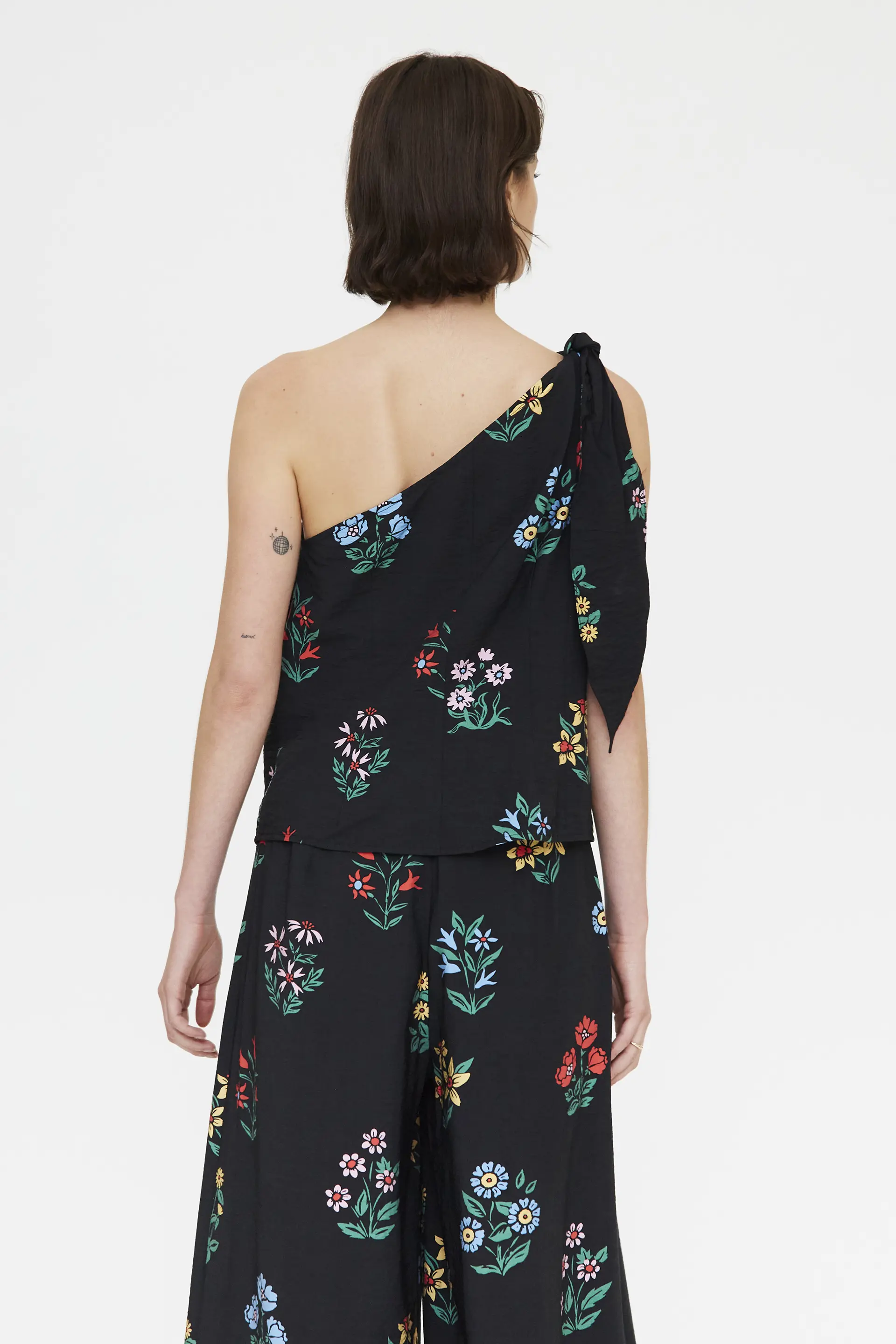 Top asimétrico con estampado Multicolor Gardener - Image 3