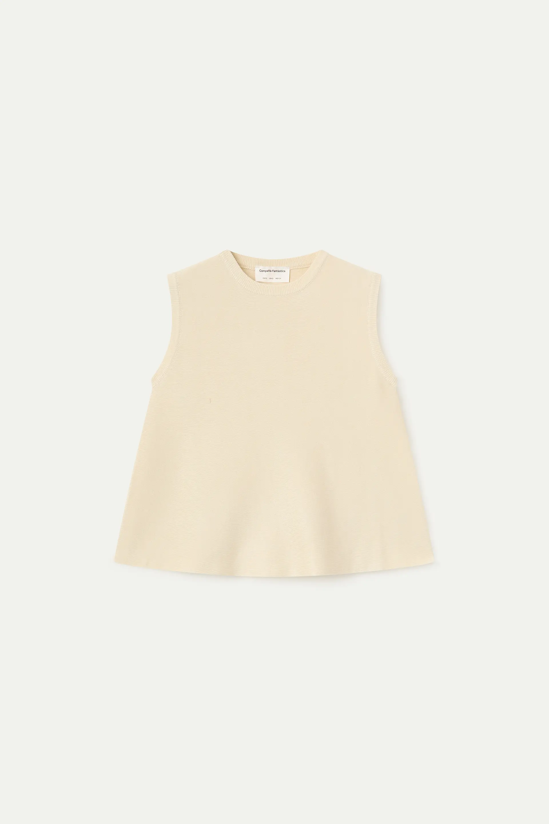 Top básico de punto beige - Image 2