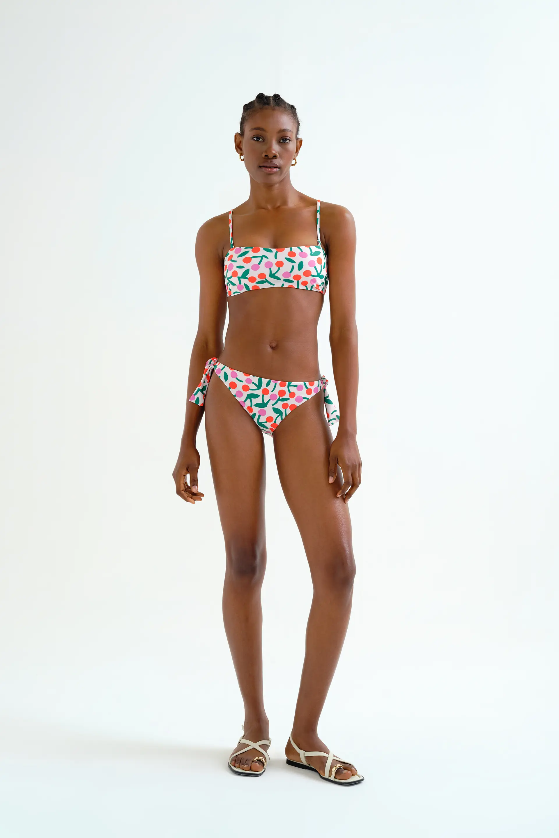Top bikini recto estampado Guinda - Image 5