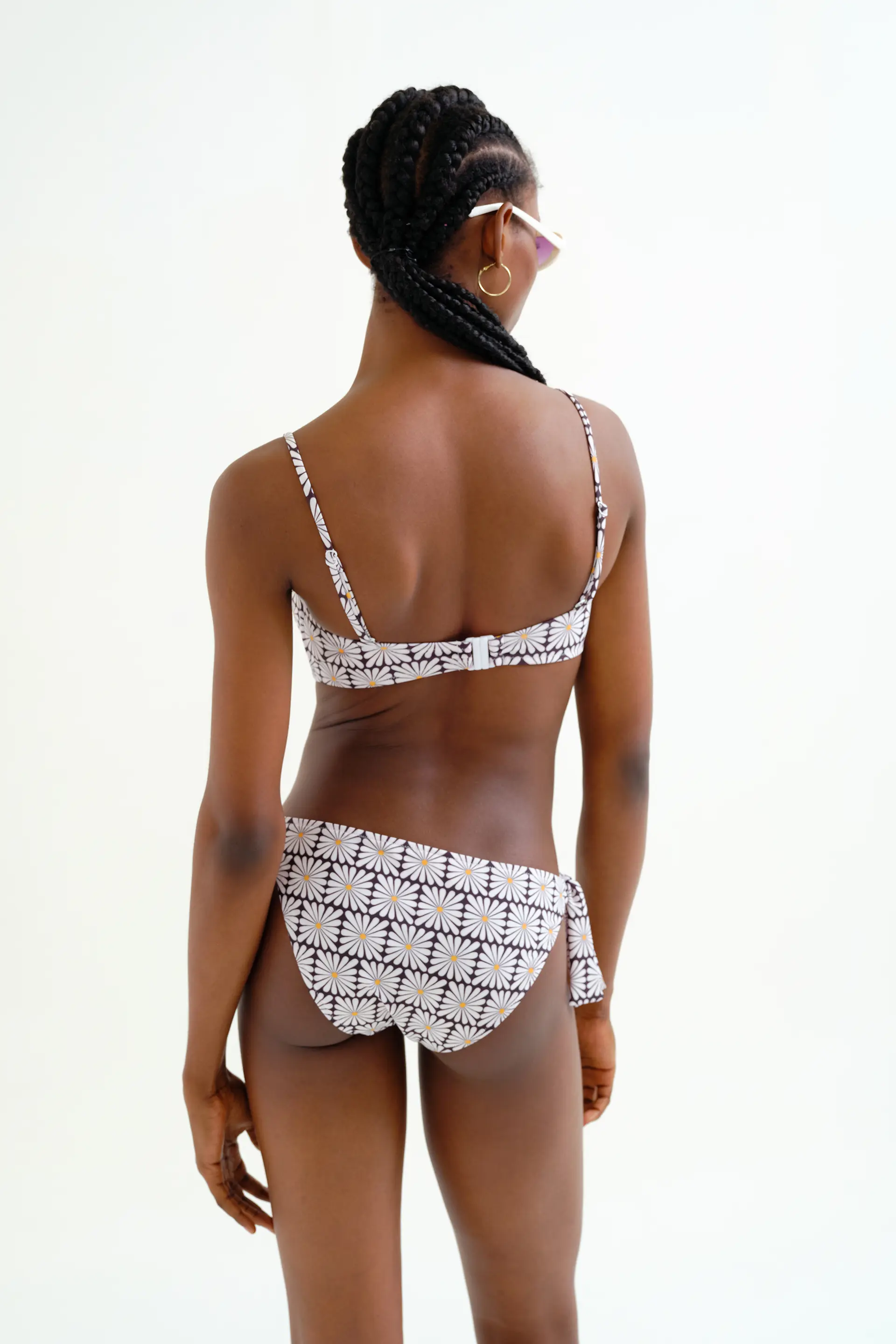 Top bikini recto estampado Olive Flower Black - Image 3