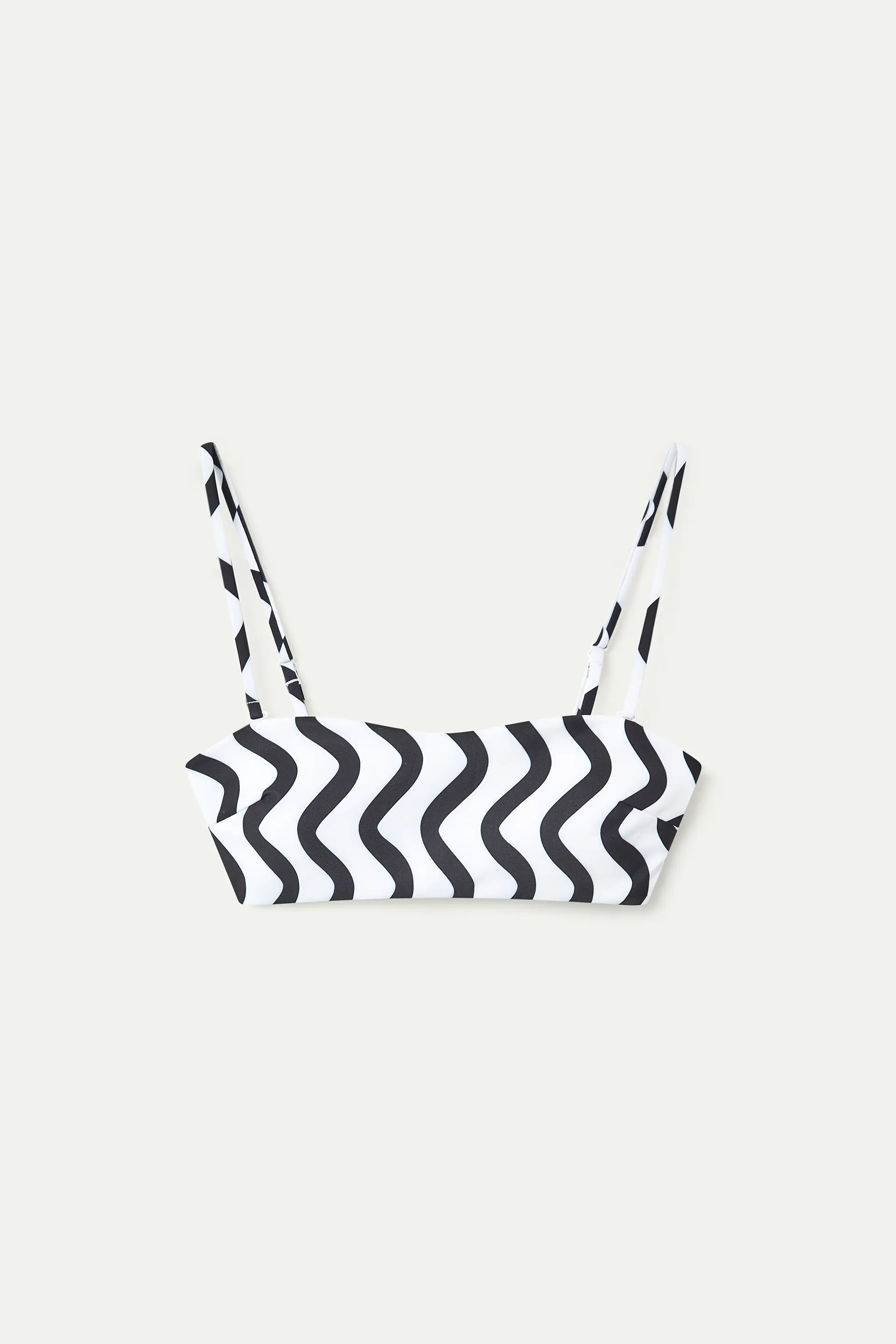 Top bikini recto estampado Wave Black & White - Image 2