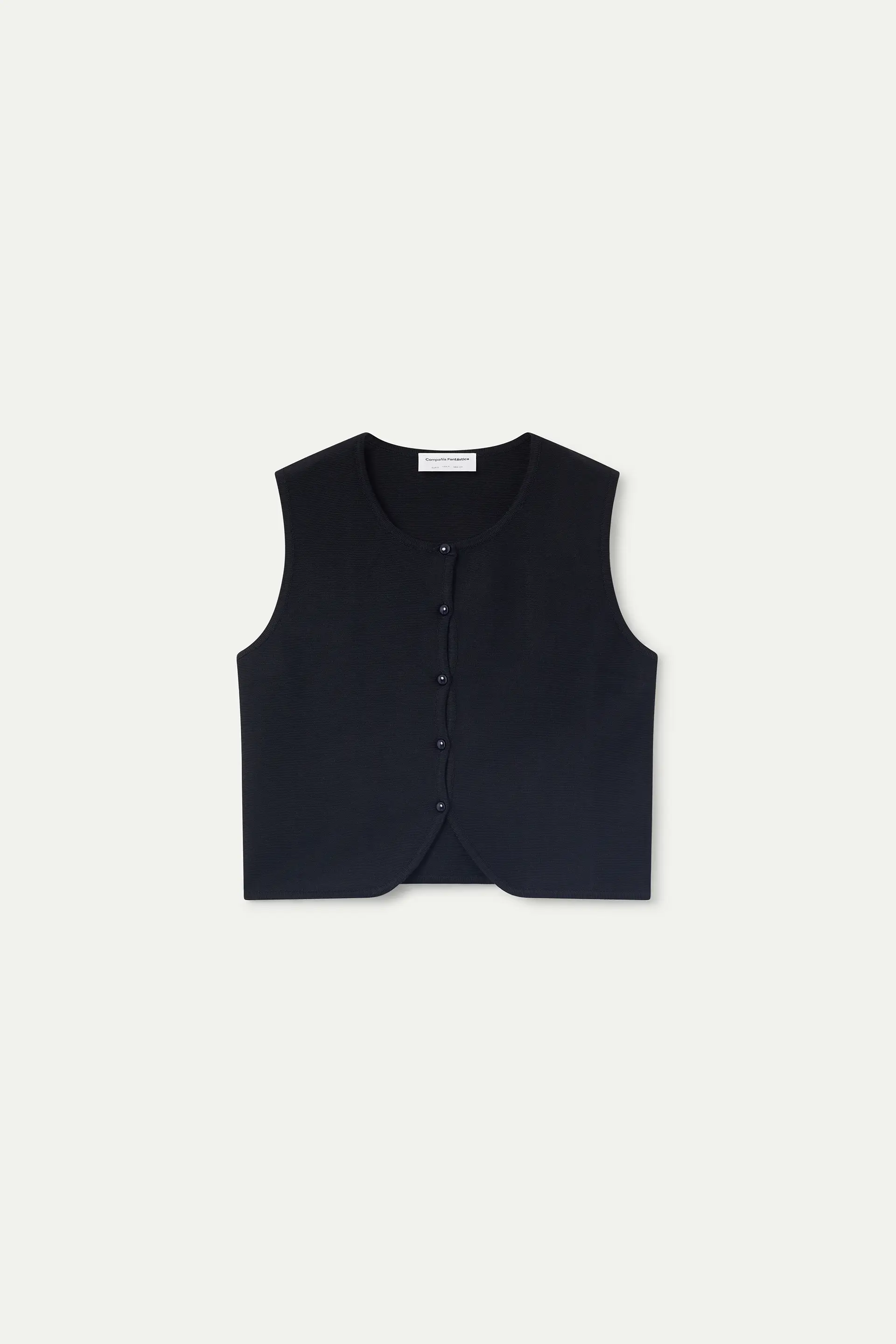 Top chaleco punto negro - Image 2