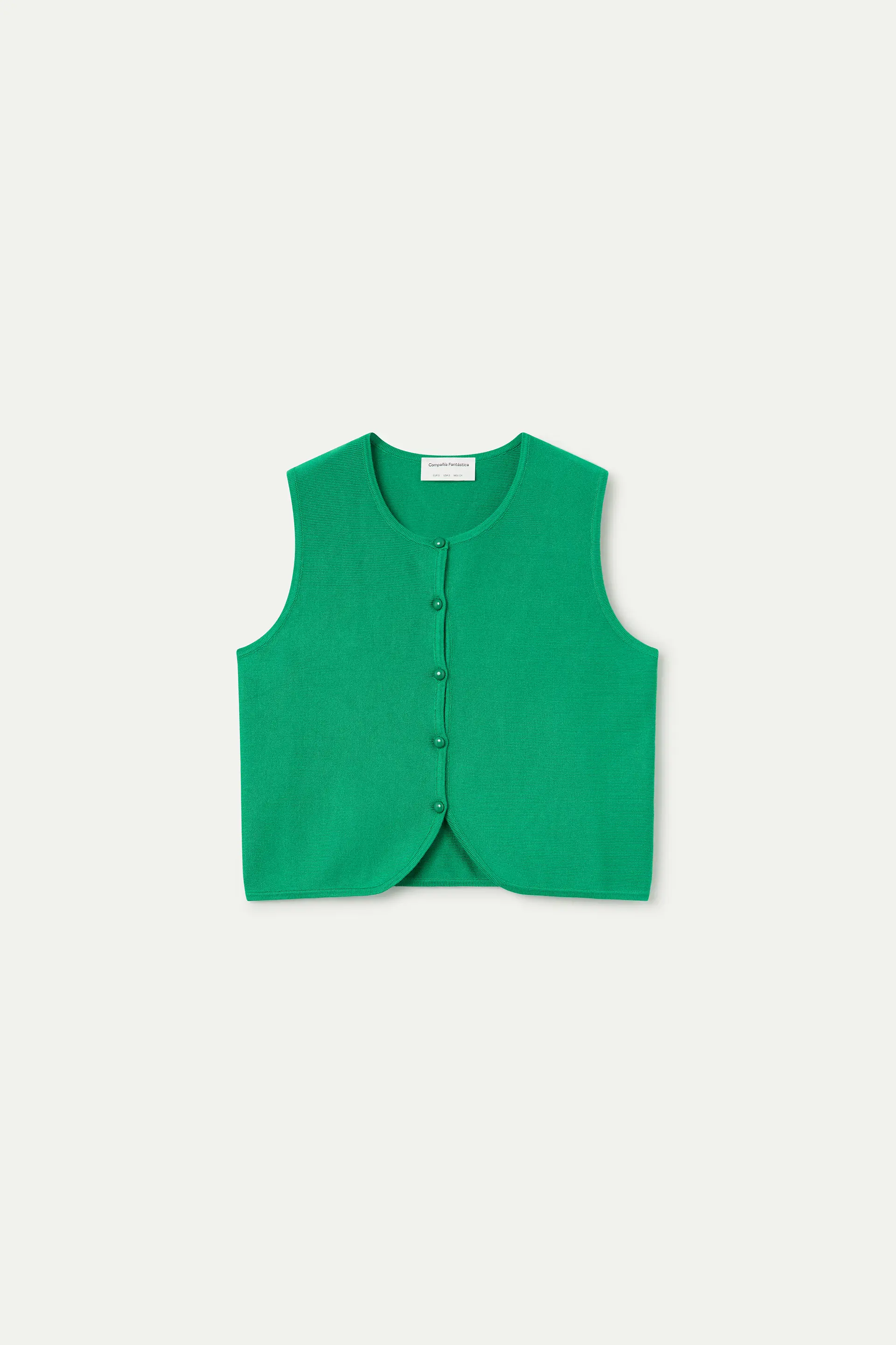 Top chaleco punto verde - Image 2