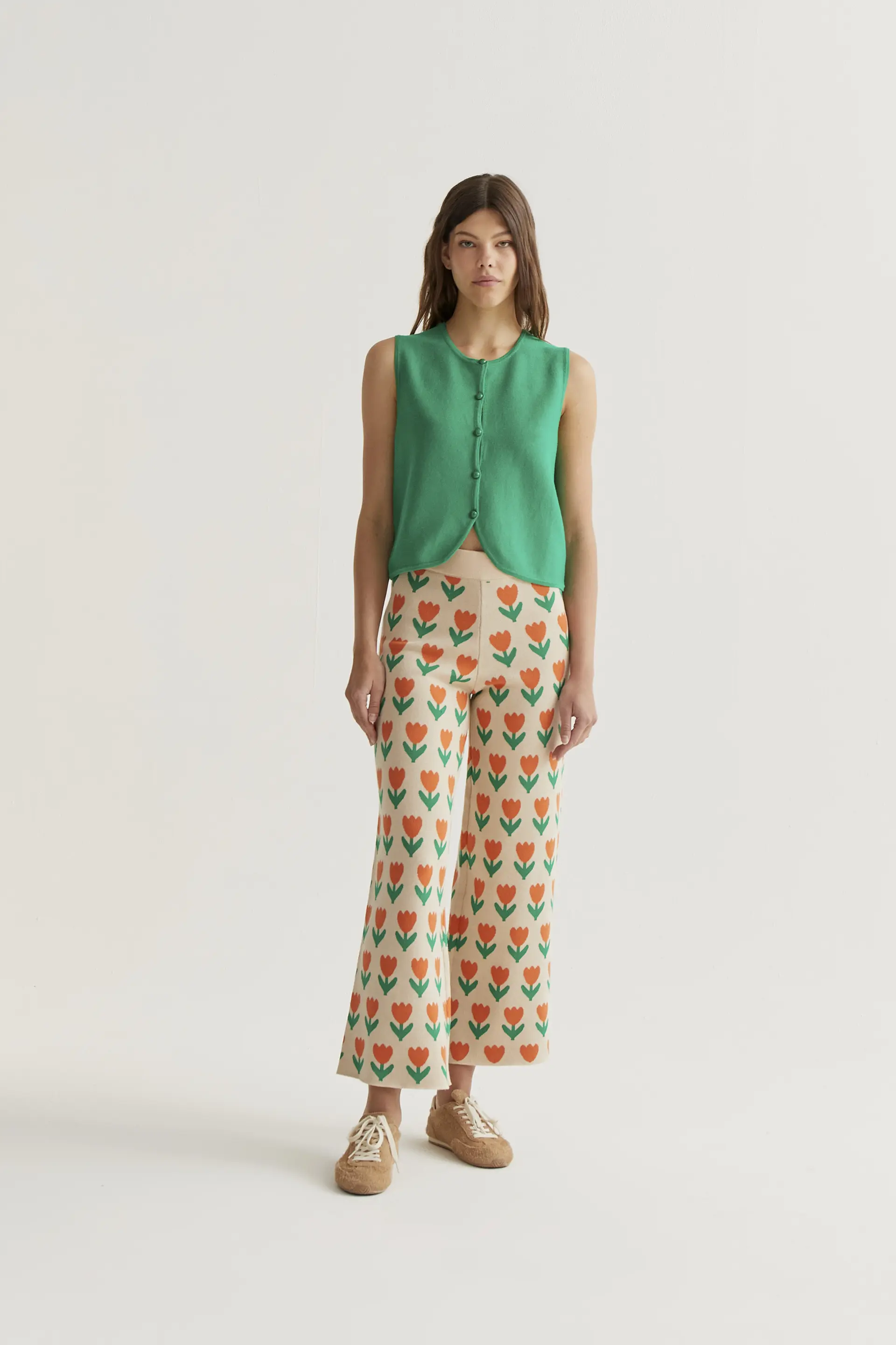 Top chaleco punto verde - Image 5