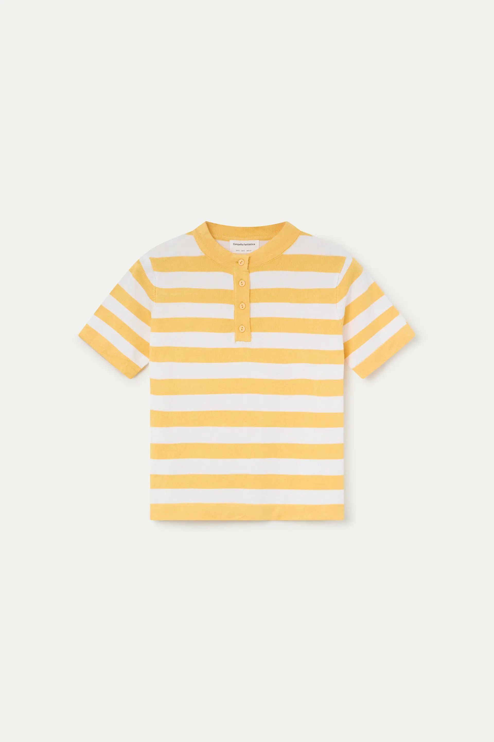 Top con estampado de rayas blanco y amarillo - Image 2