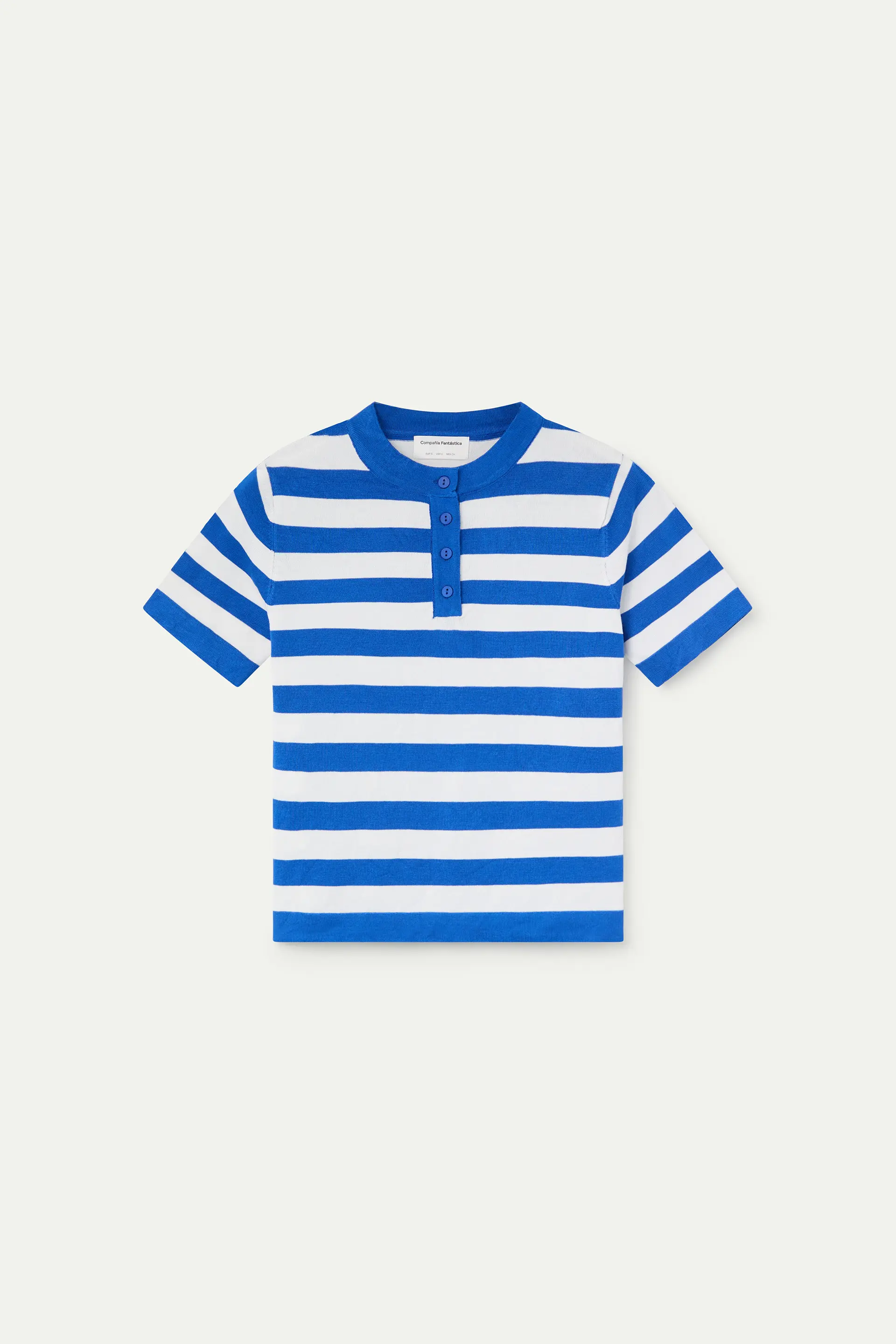 Top con estampado de rayas blanco y azul - Image 2