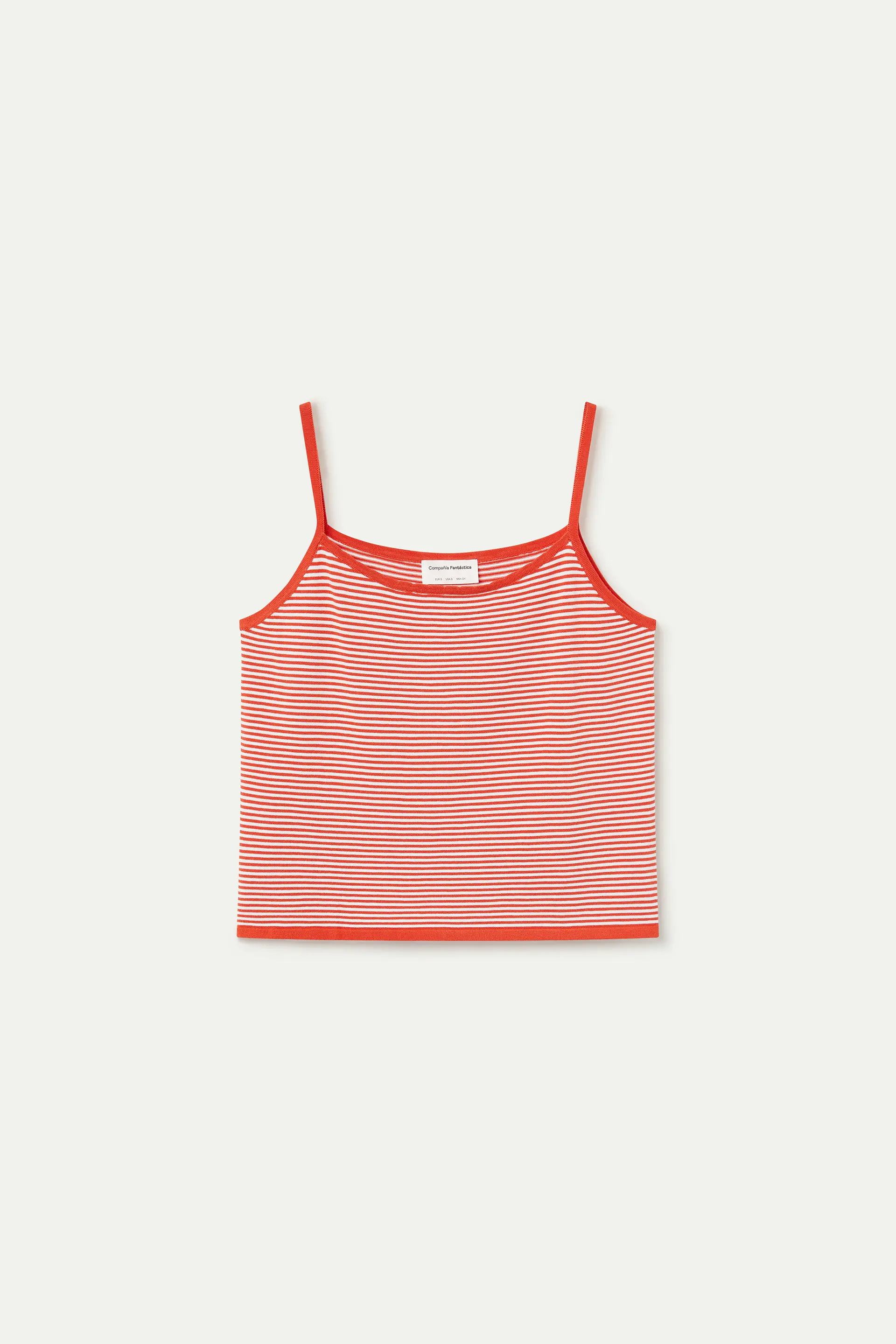 Top con estampado de rayas blanco y rojo - Image 2