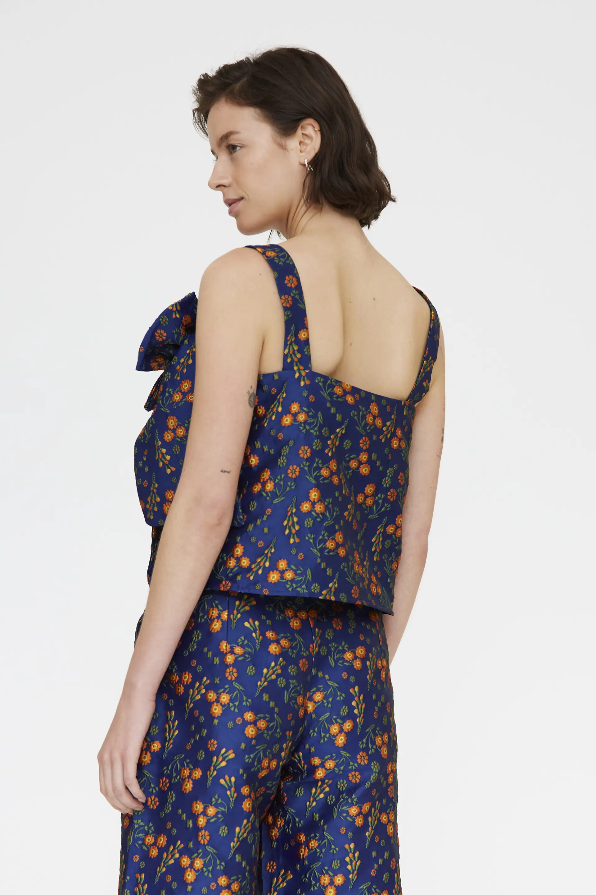 Top con estampado Flowers Jacquard - Image 3