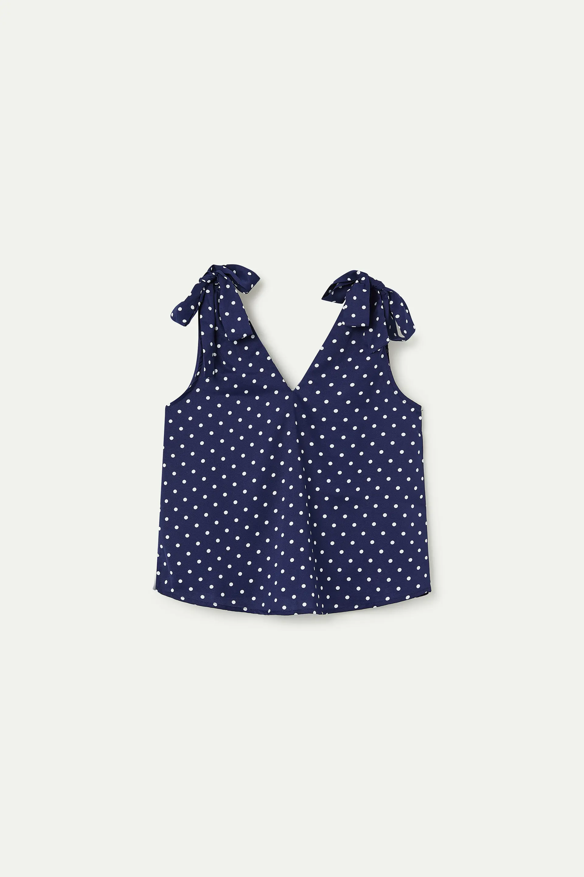 Top con estampado mini dots azul marino - Image 2