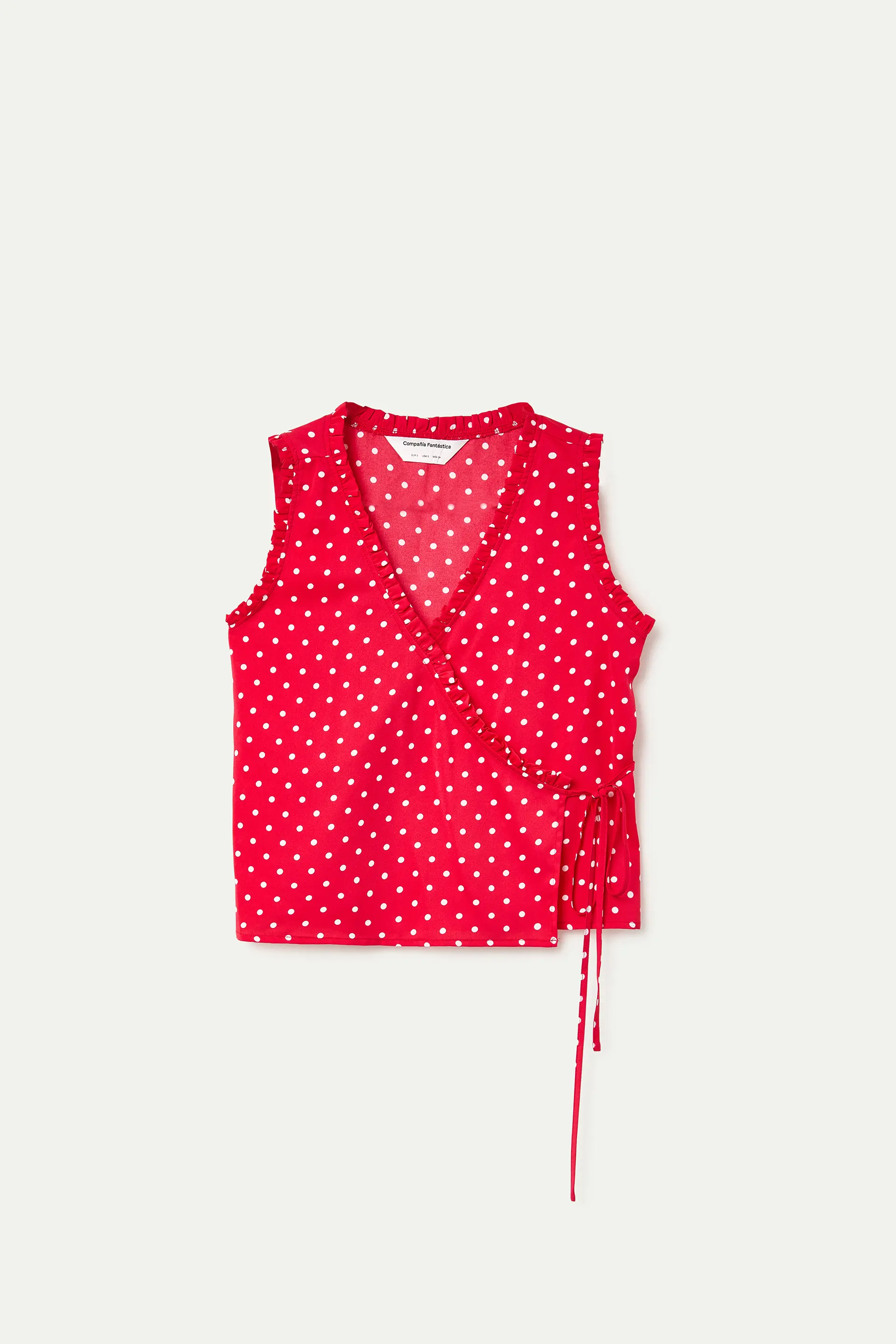 Top con estampado mini dots rojo - Image 2