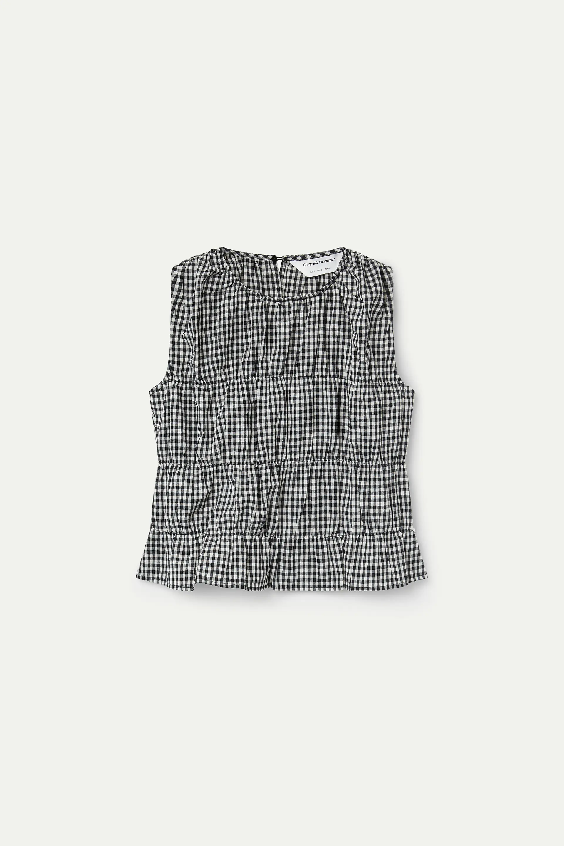 Top cuadros vichy negro - Image 2