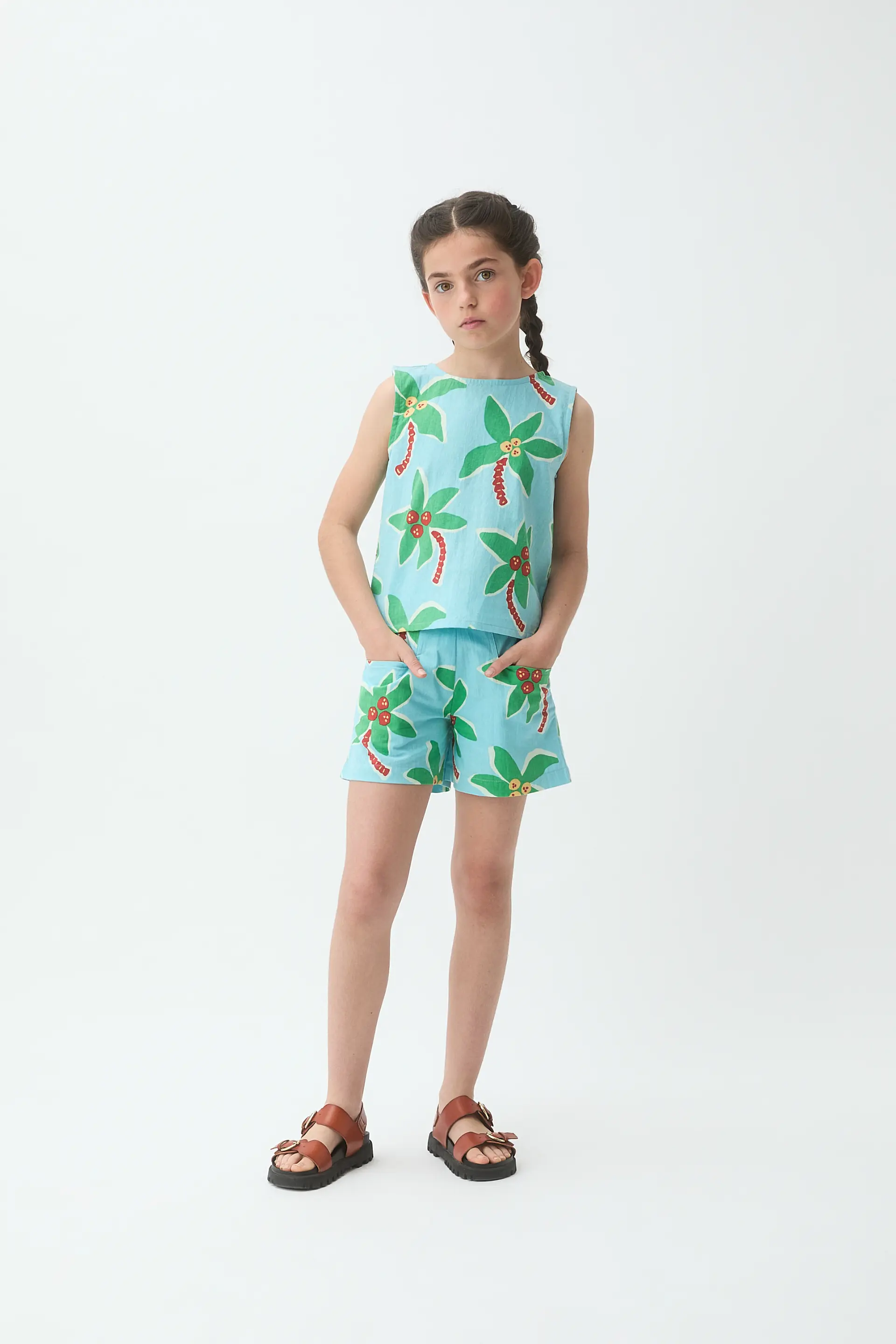 Top de niña 100% algodón con estampado Cocotero Small