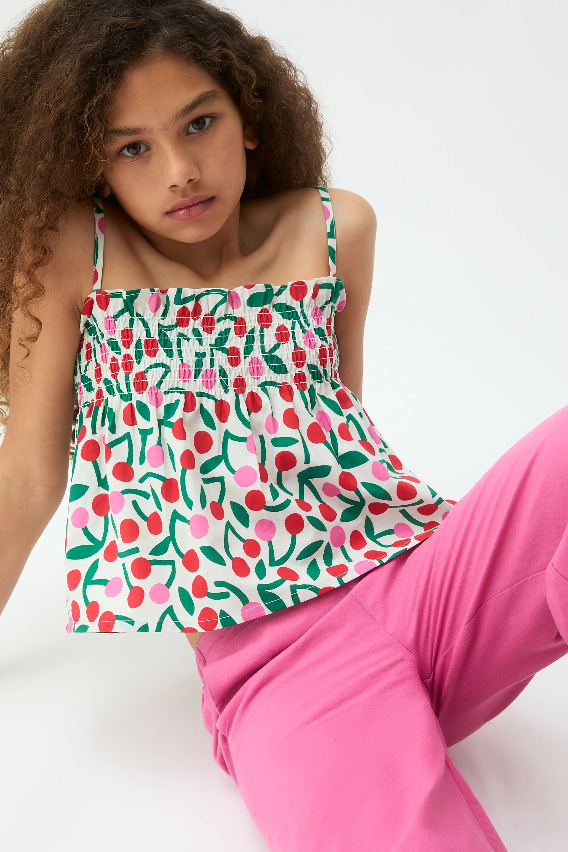 Top de niña con estampado Guinda - Image 4