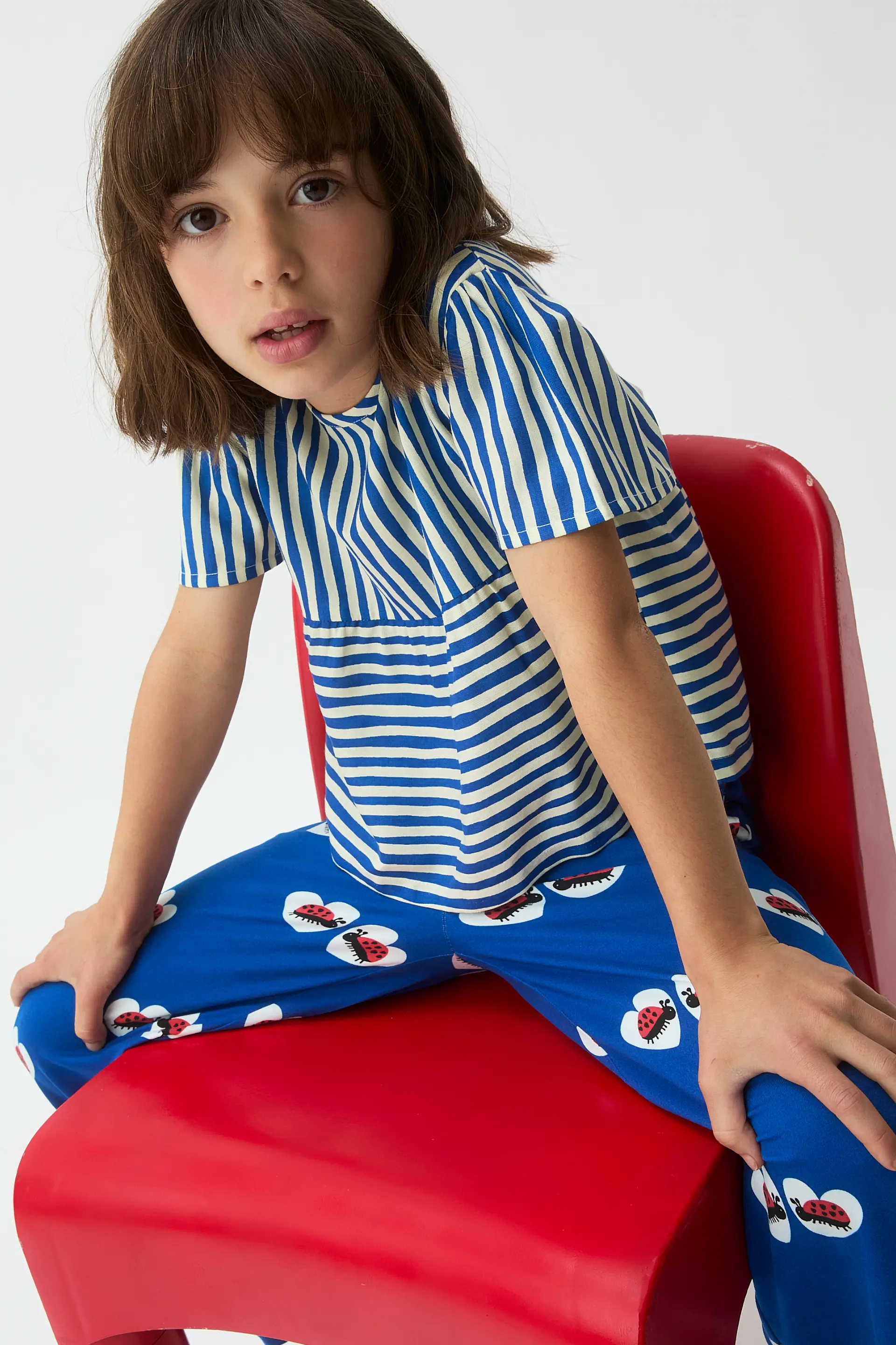 Top de niña con estampado Lavagna azul - Image 4