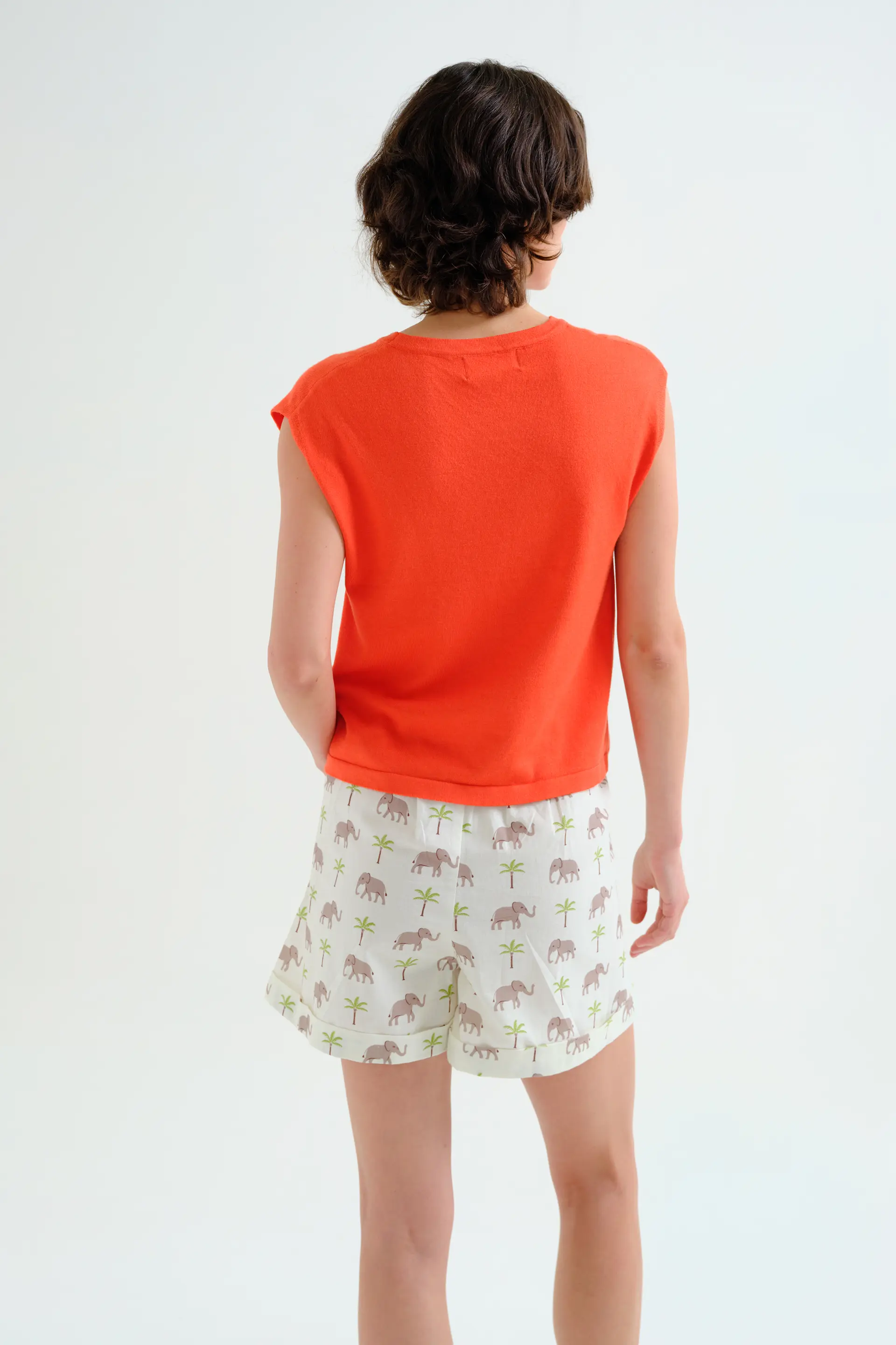 Top de punto suave naranja - Image 3