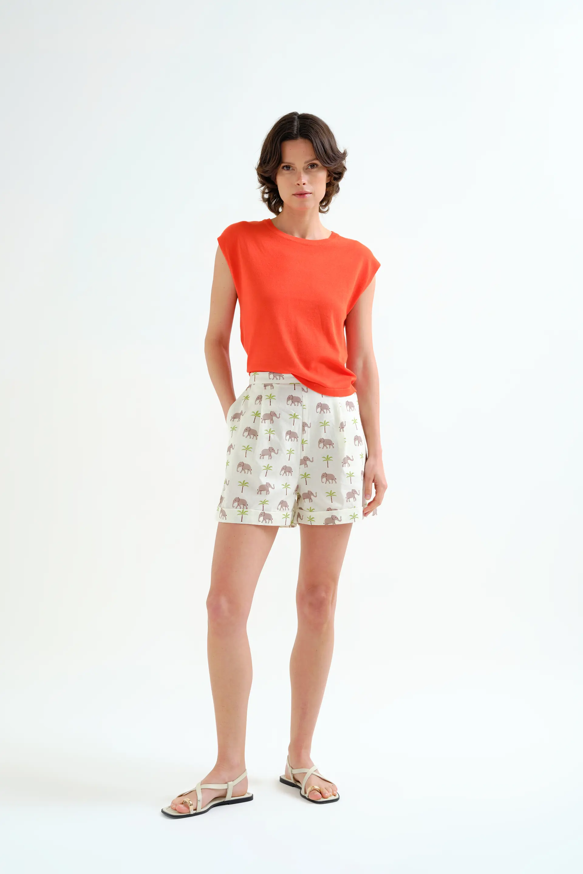 Top de punto suave naranja - Image 4
