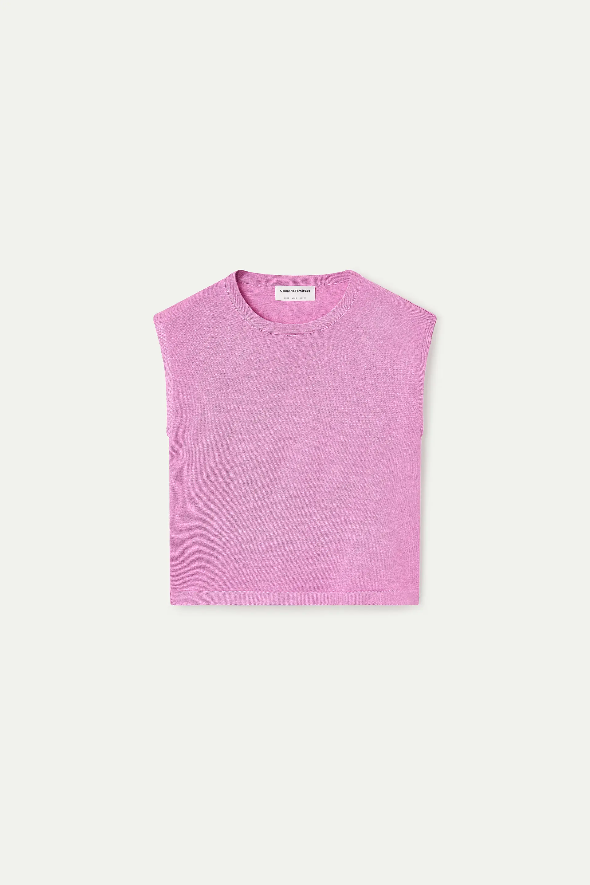 Top de punto suave rosa - Image 2