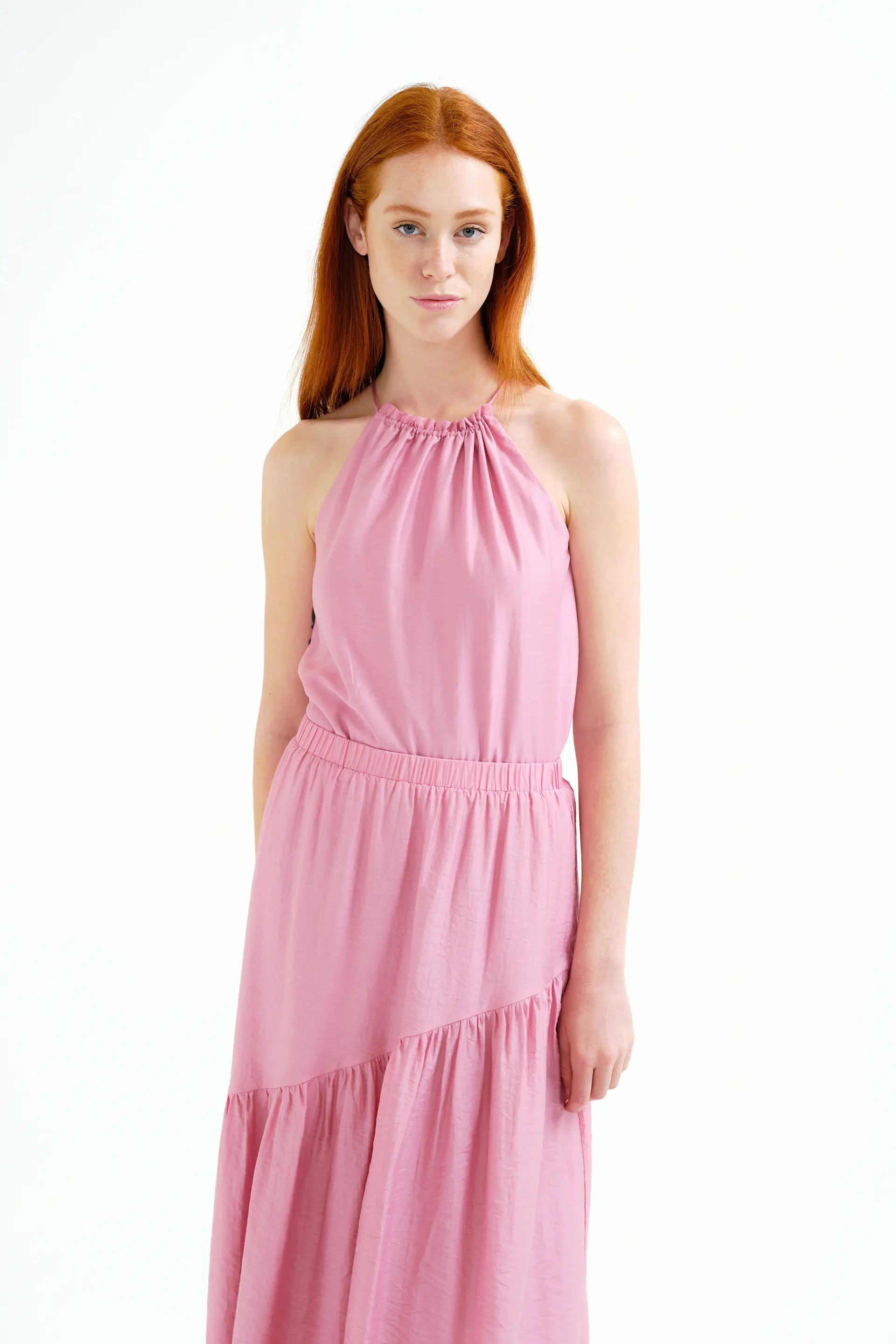 Top halter rosa