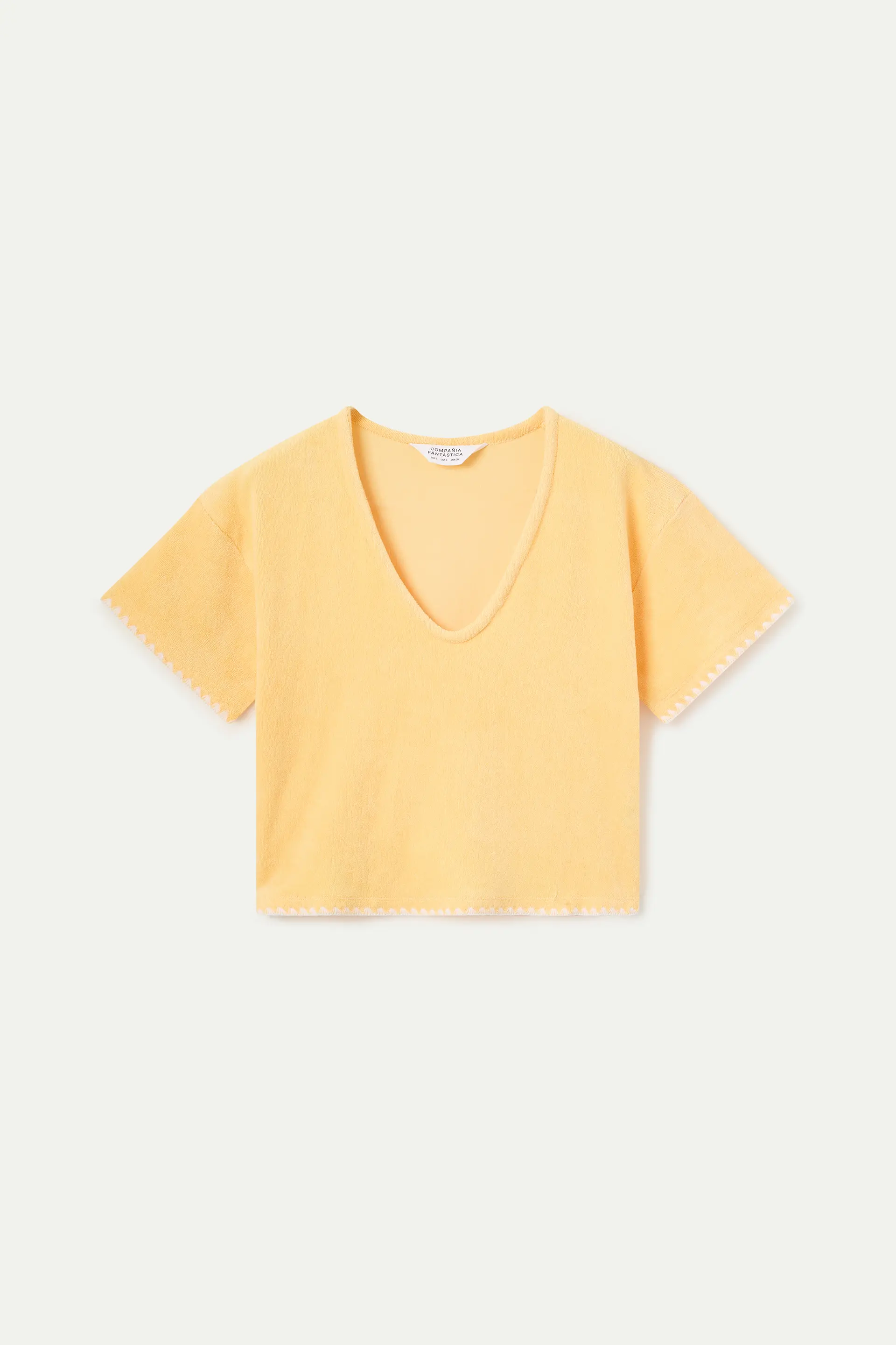 Top playero 100% algodón con amarillo claro - Image 2