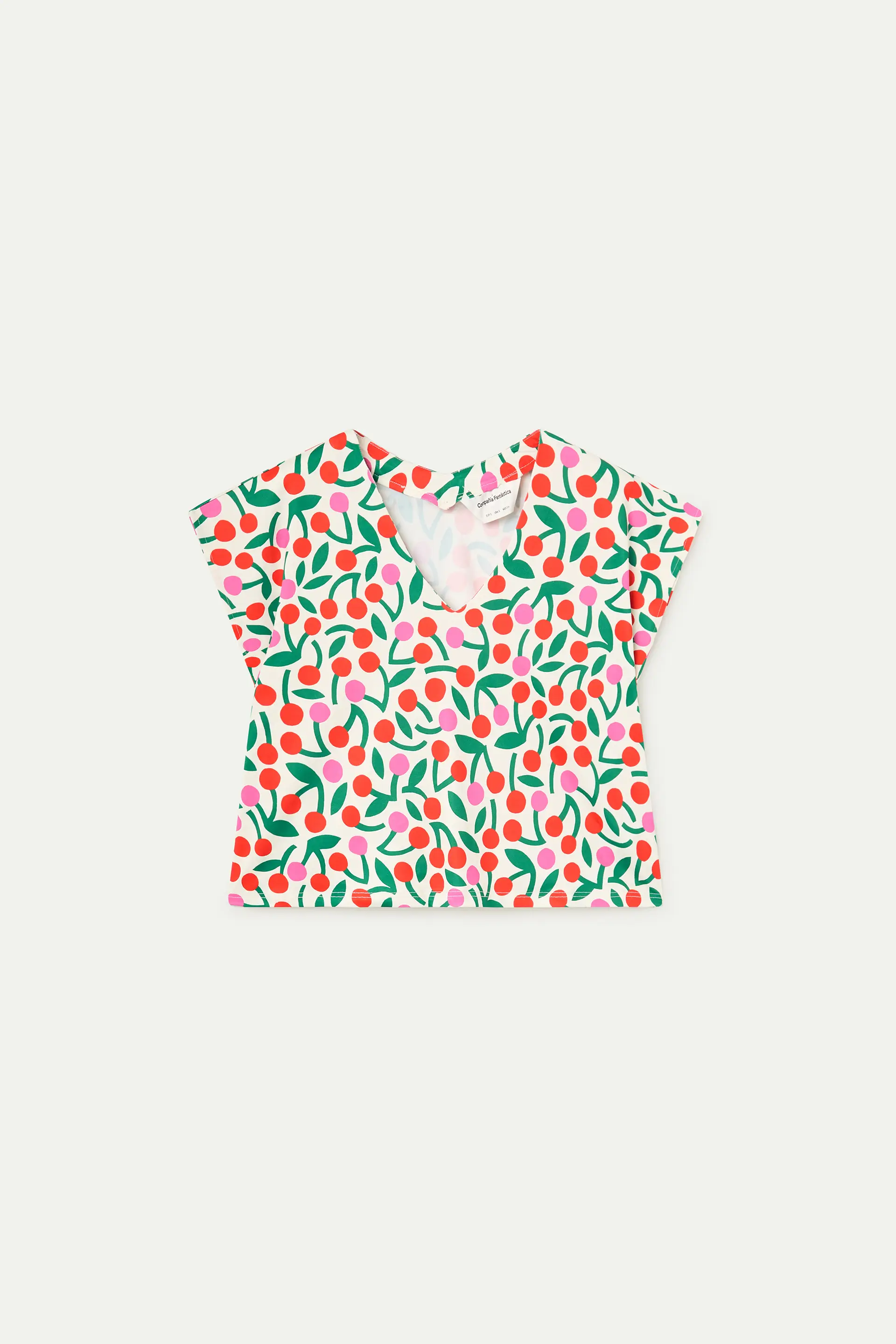 Top playero con estampado Guinda - Image 2
