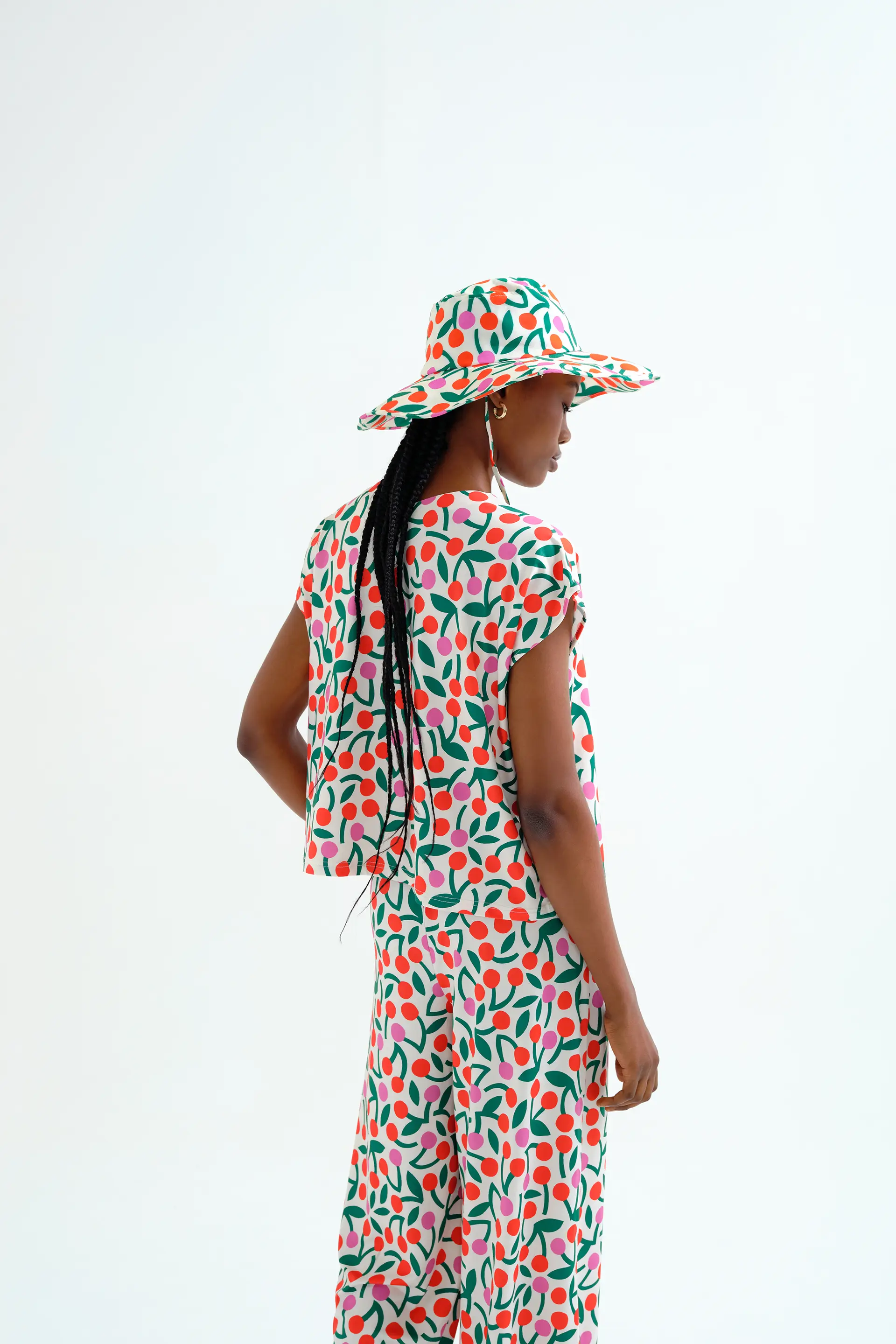 Top playero con estampado Guinda - Image 3