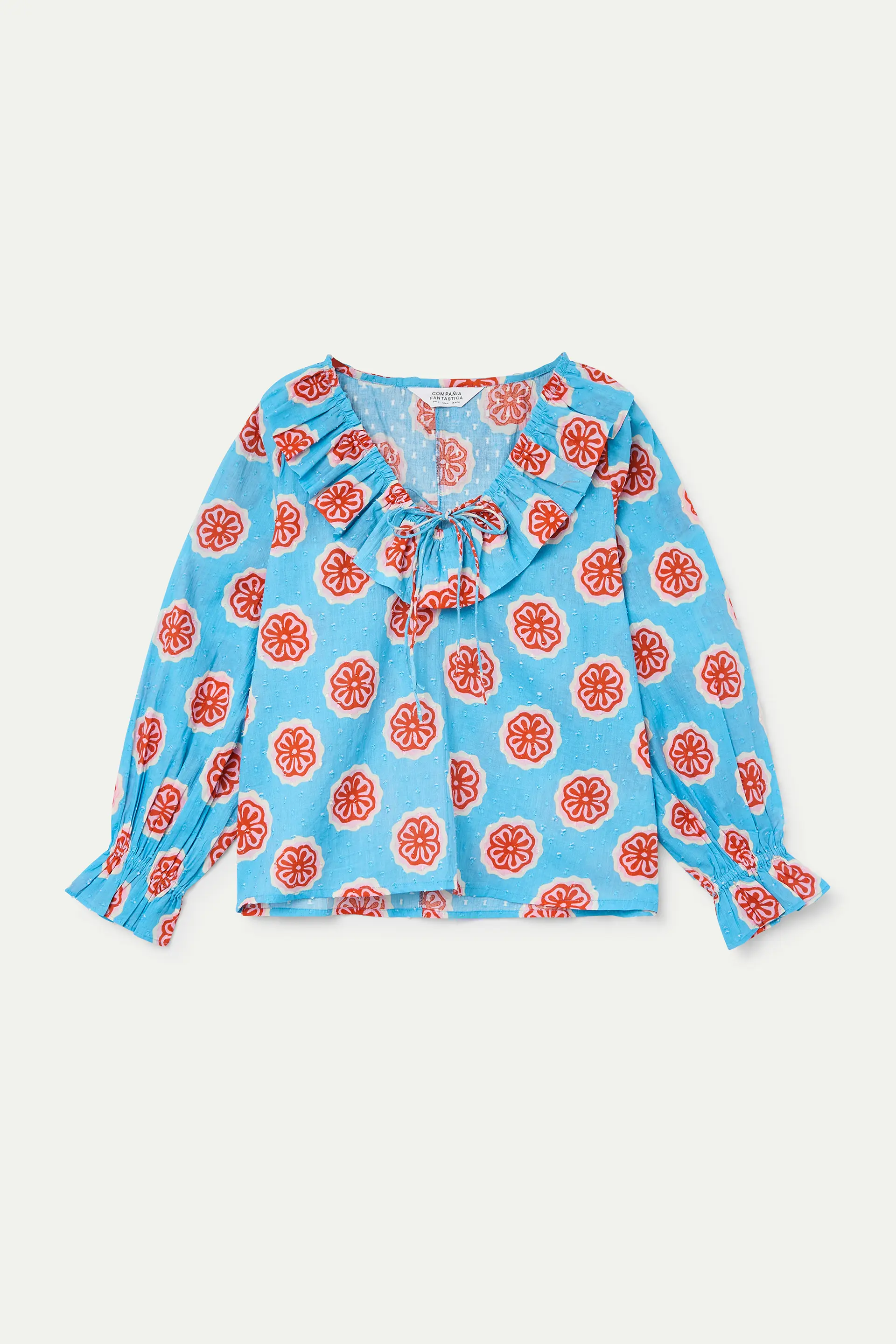 Top playero con estampado Red bloom flowers - Image 2