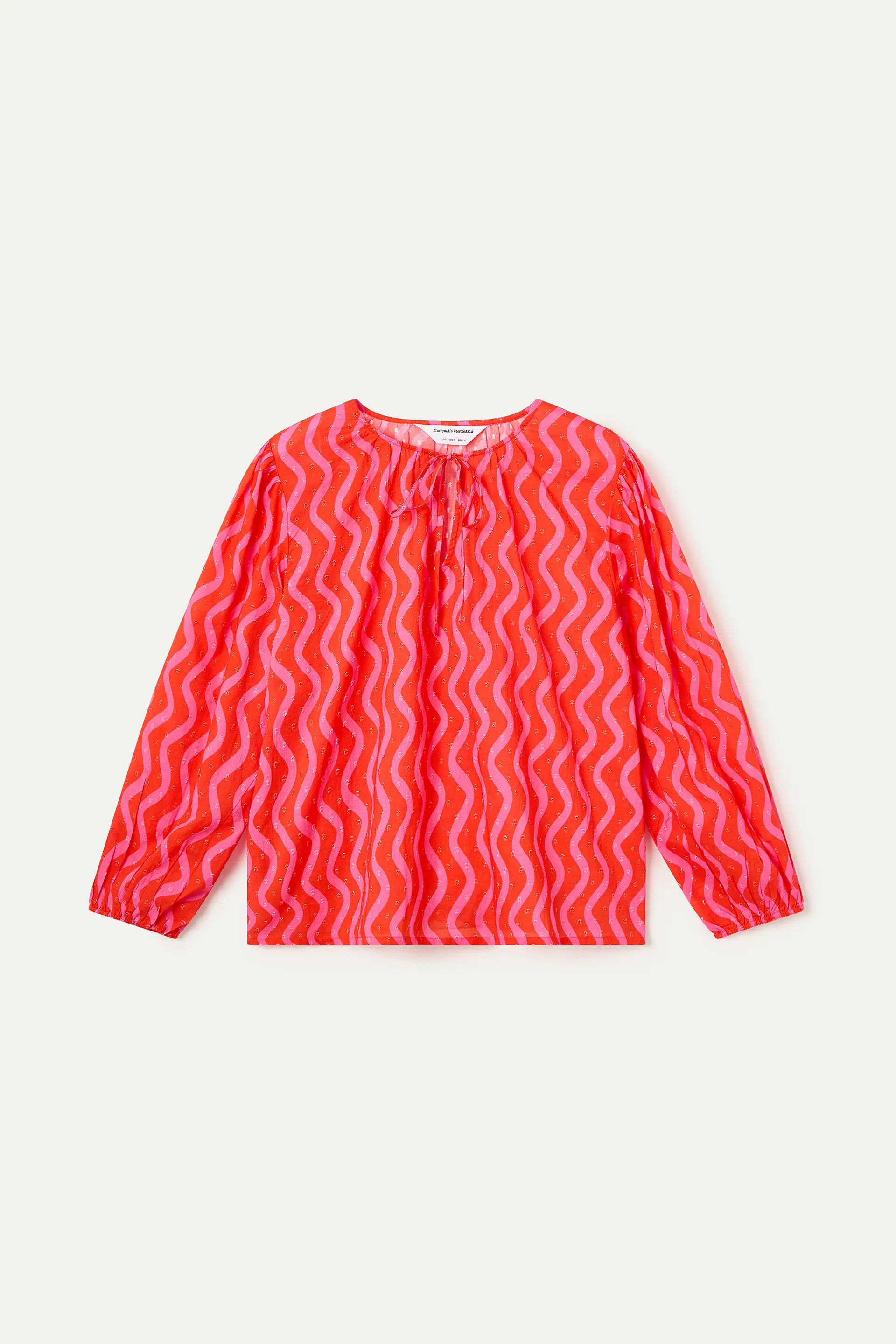 Top playero con estampado Wave Red & Pink - Image 2