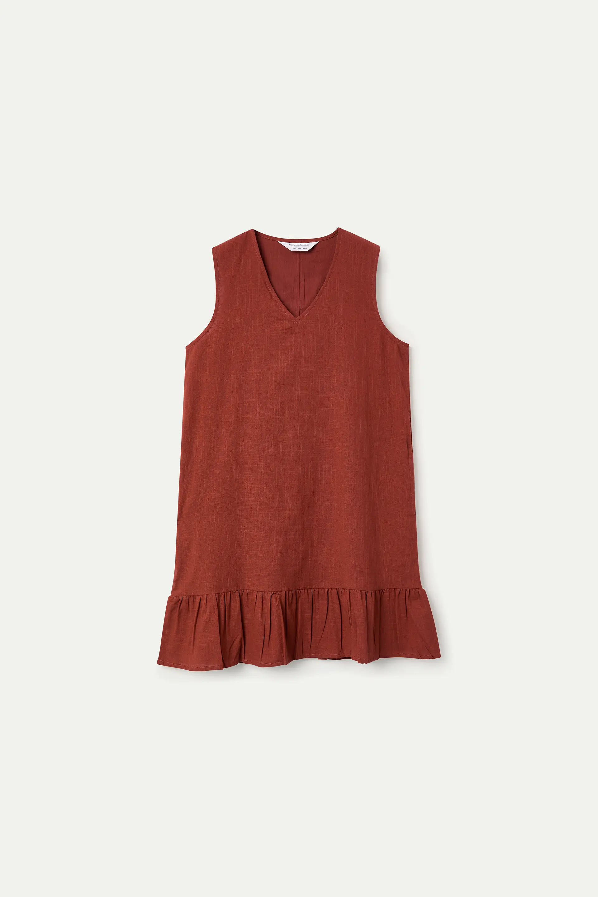 Vestido corto 100% algodón marrón - Image 2