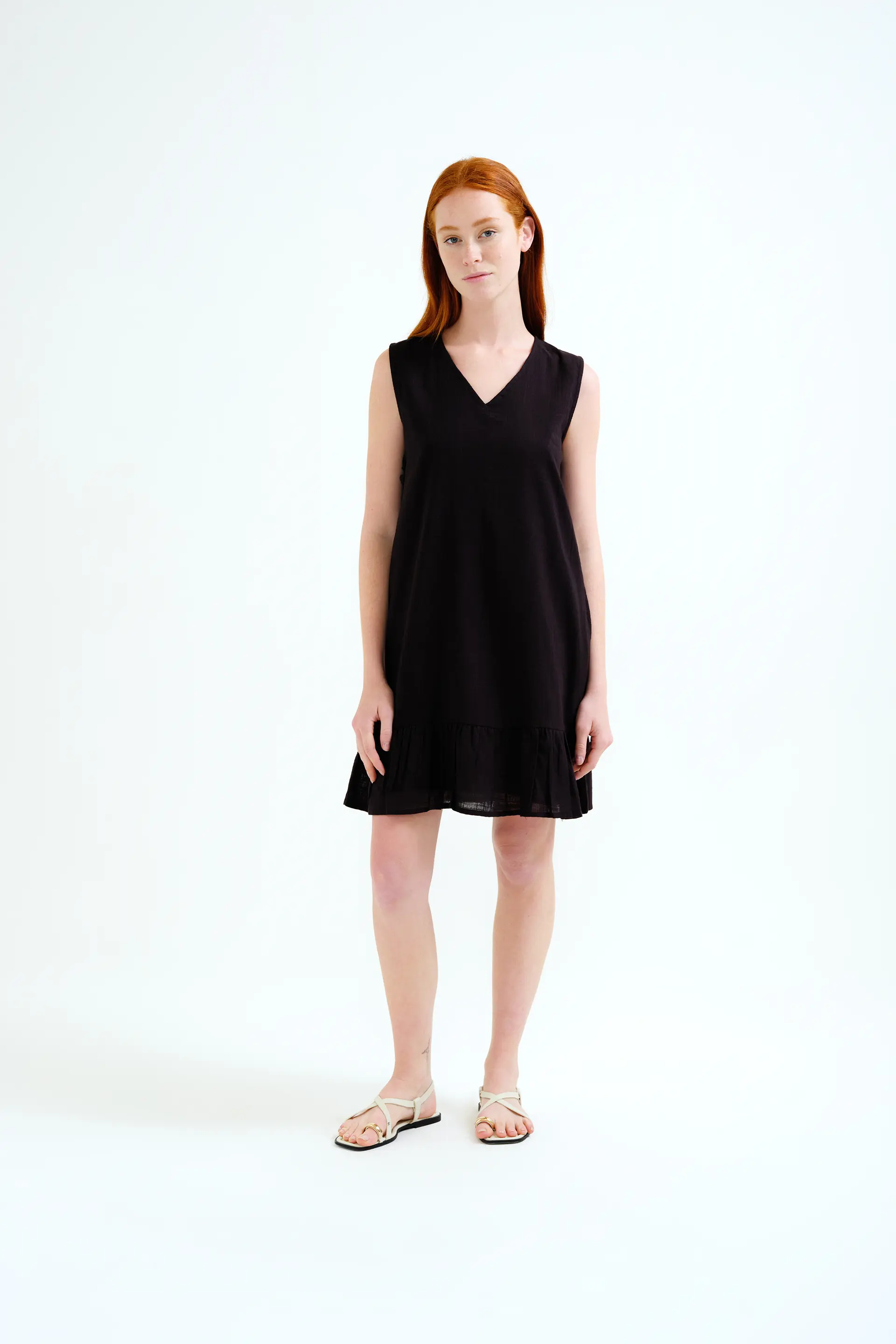 Vestido corto 100% algodón negro - Image 5