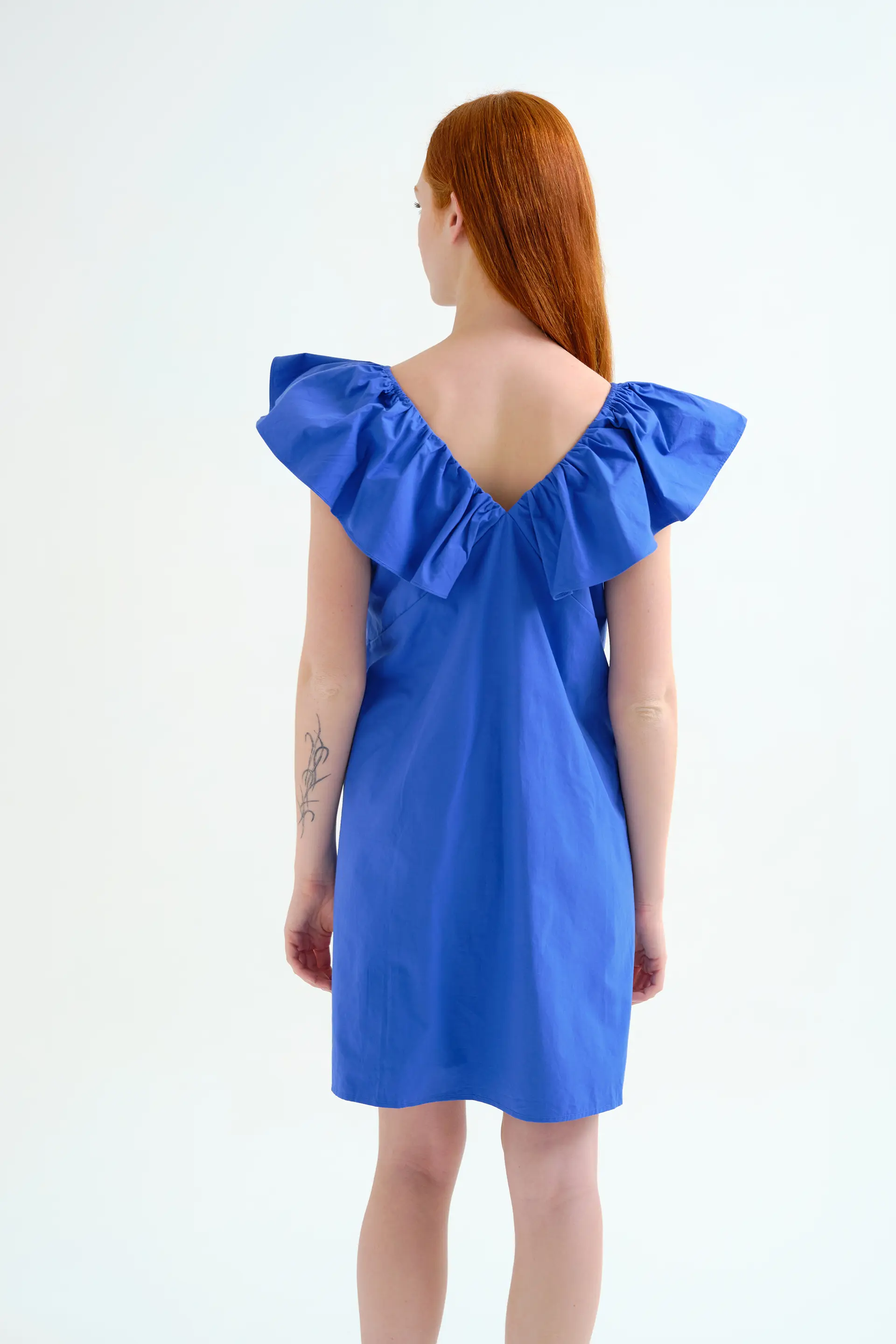 Vestido corto azul 100% algodón - Image 3
