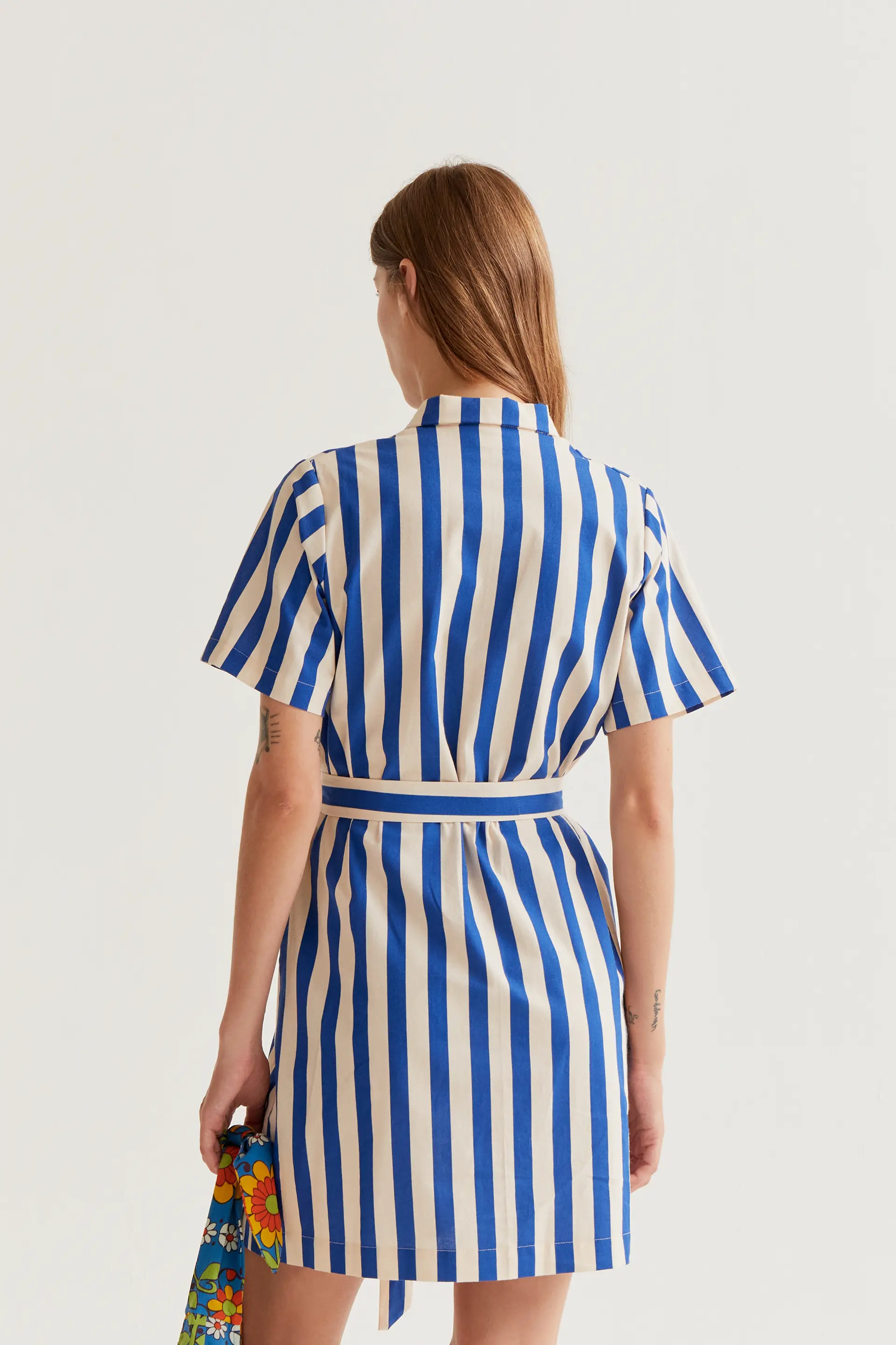 Vestido corto con estampado Bamboo Blue - Image 3