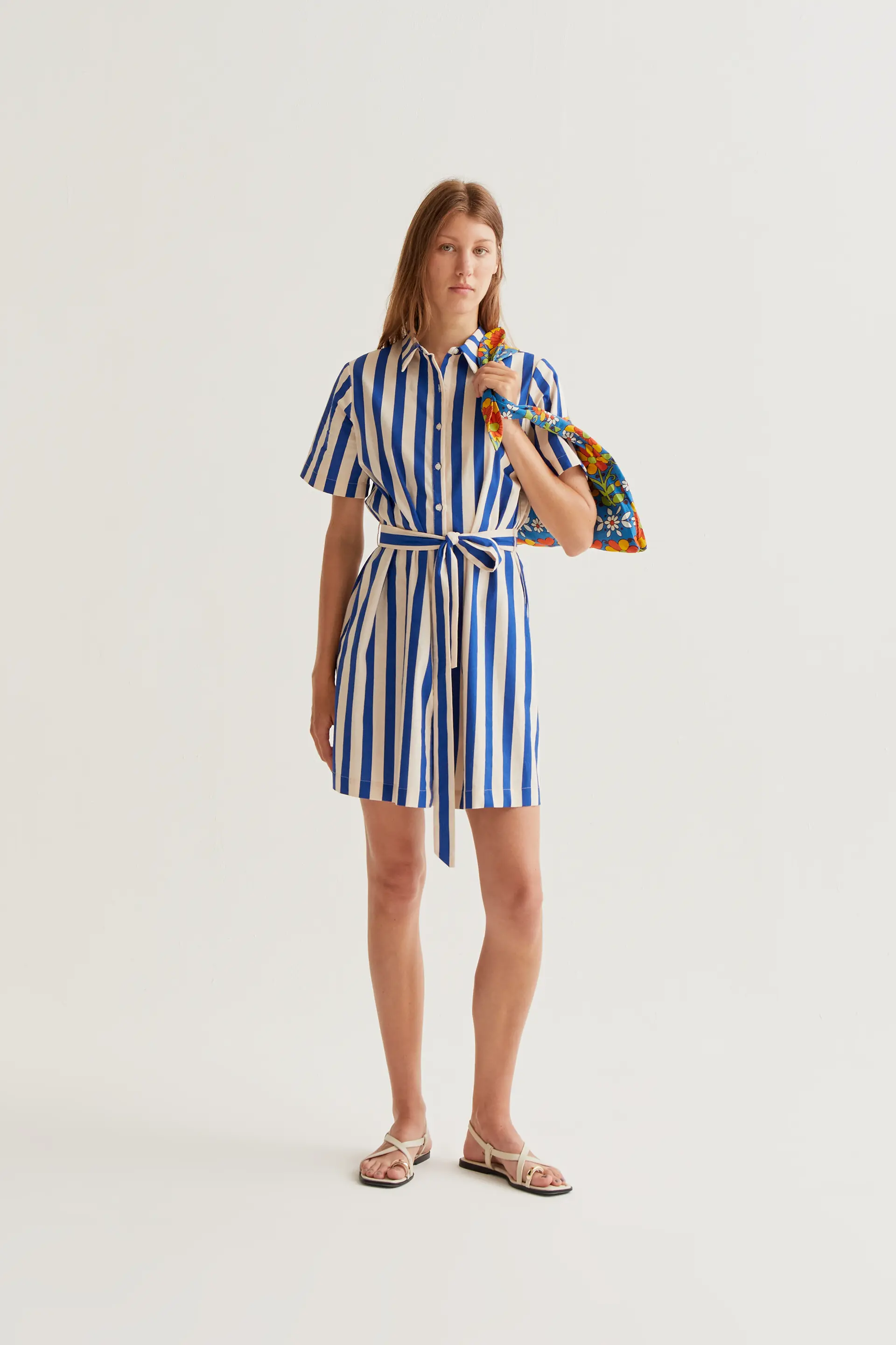 Vestido corto con estampado Bamboo Blue - Image 5