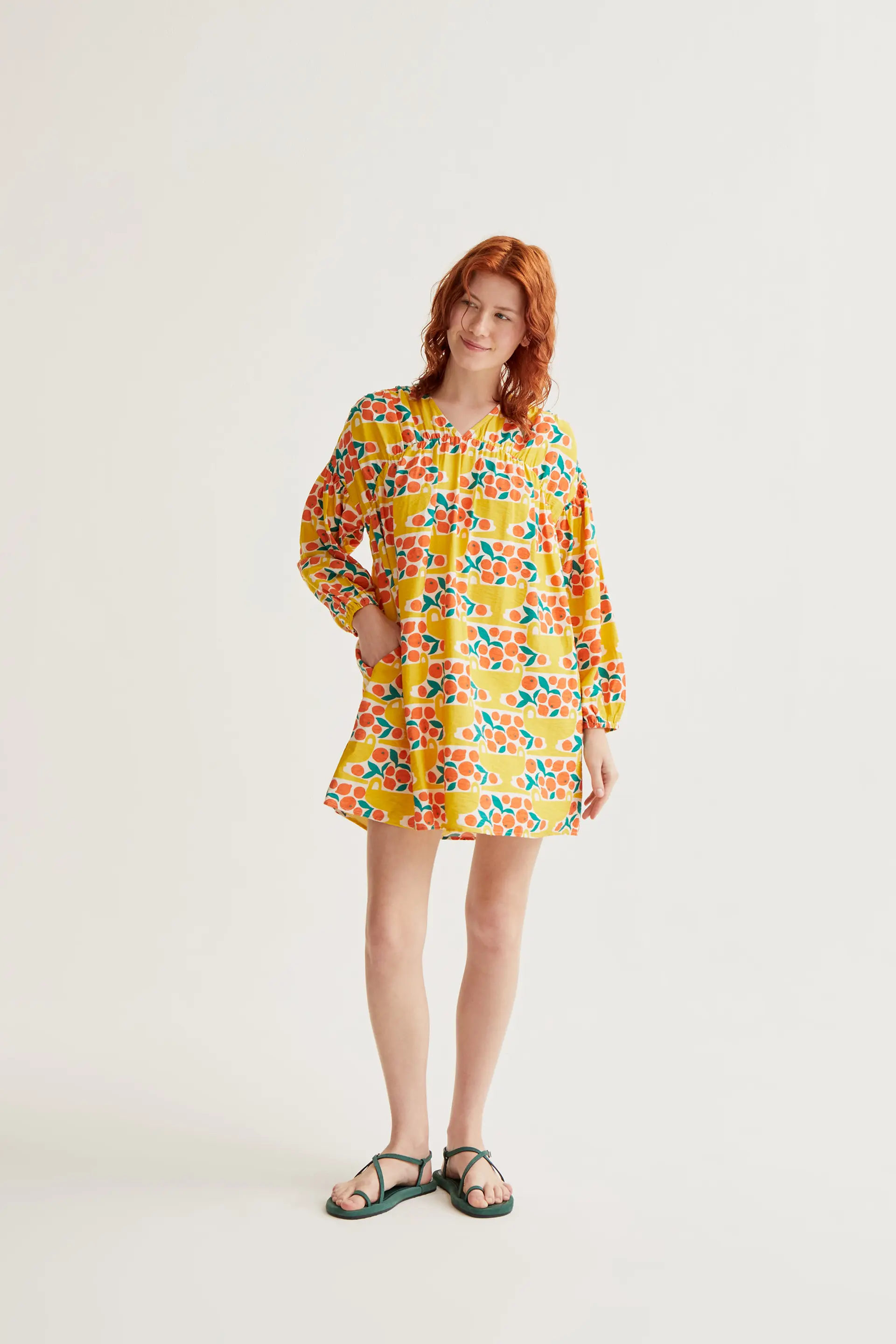 Vestido corto con estampado Citrus - Image 5