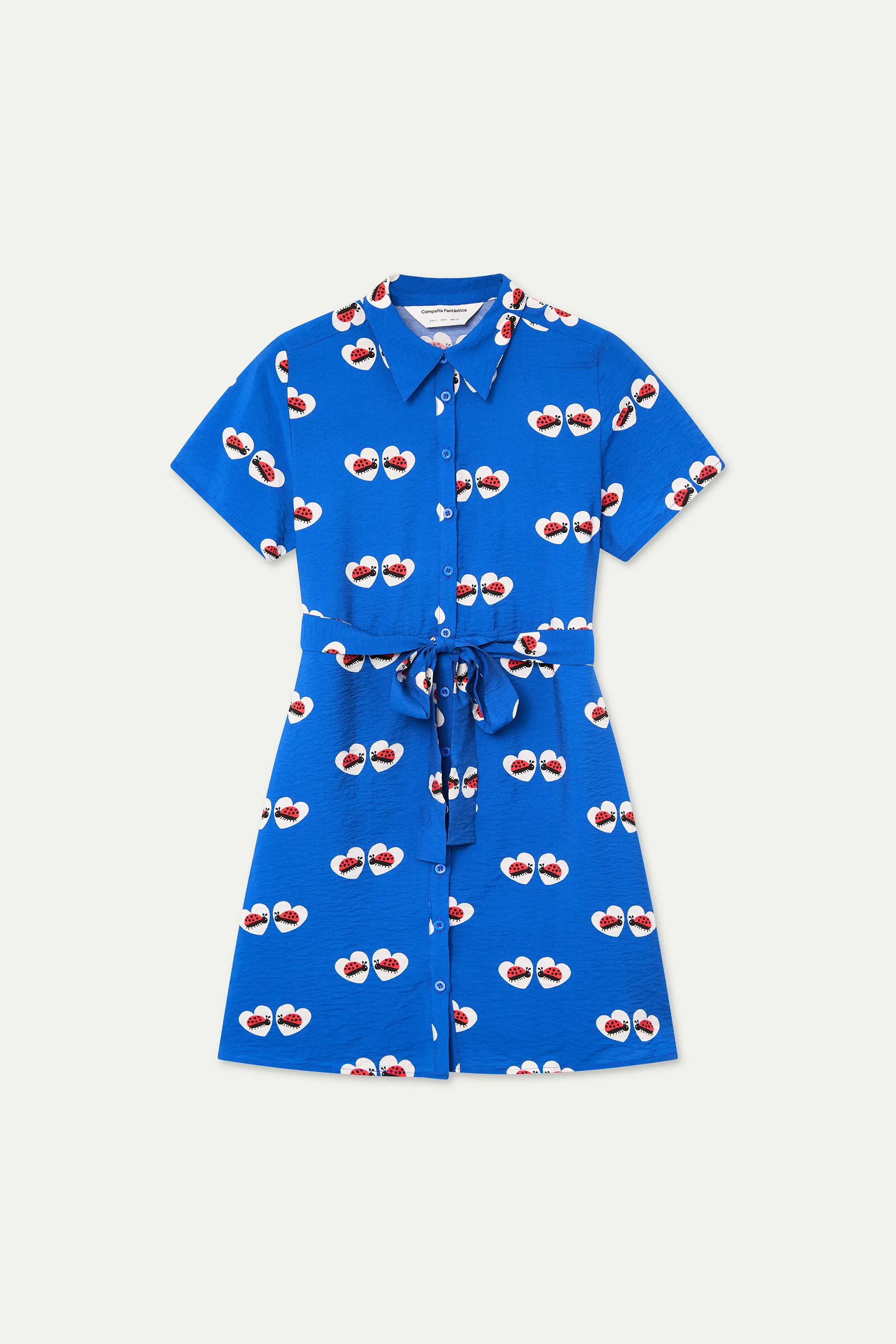 Vestido corto con estampado Coccinella - Image 2
