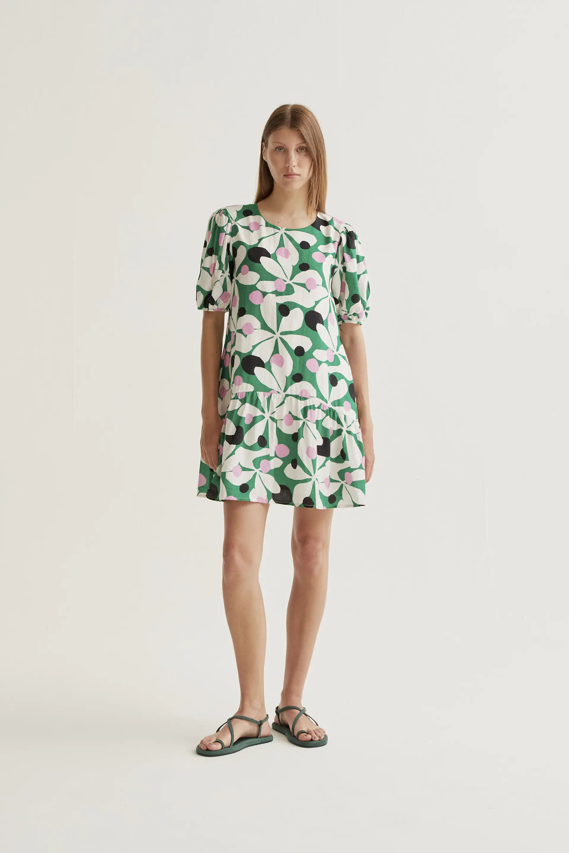 Vestido corto con estampado Hosta - Image 5