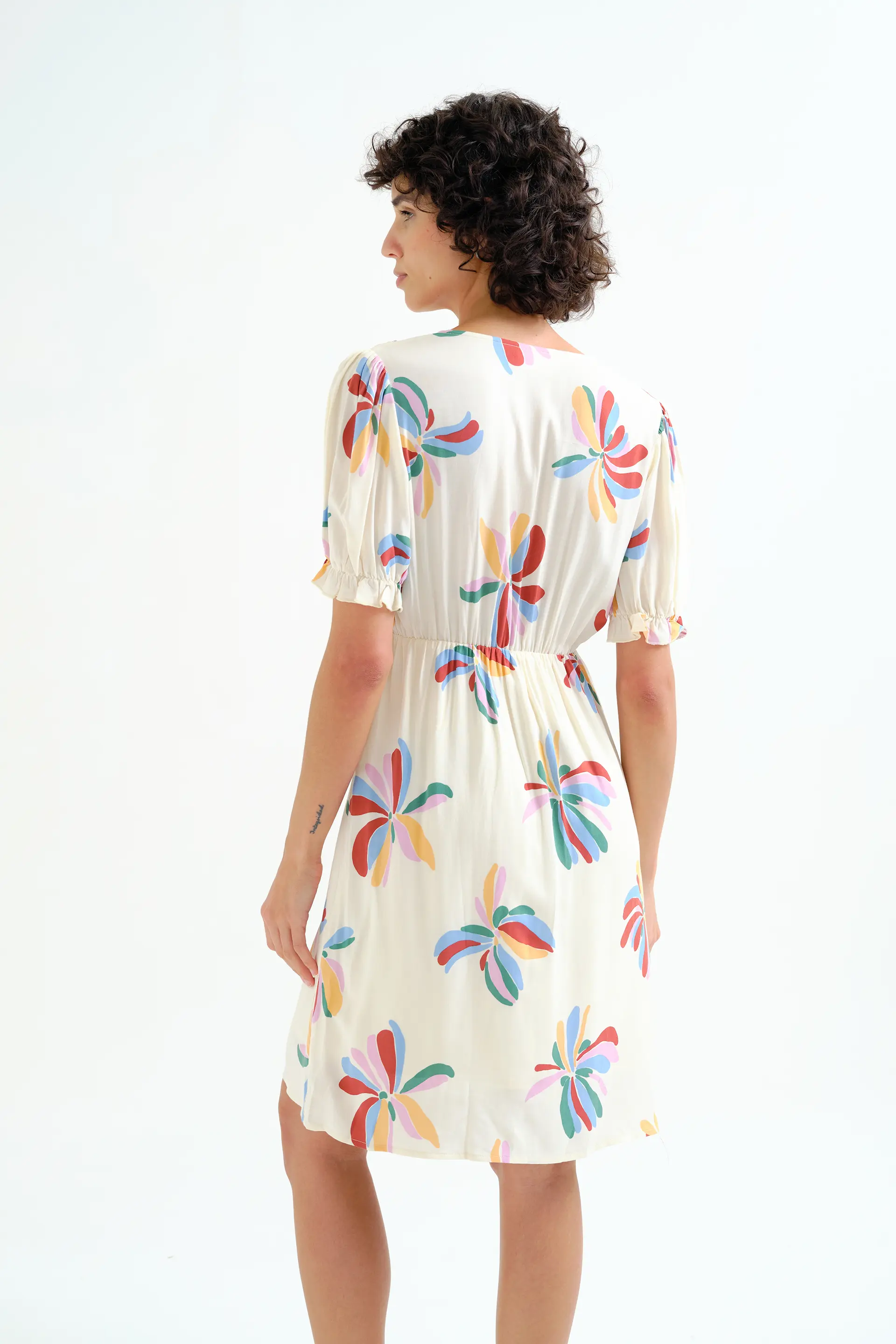 Vestido corto con estampado Monarda - Image 3