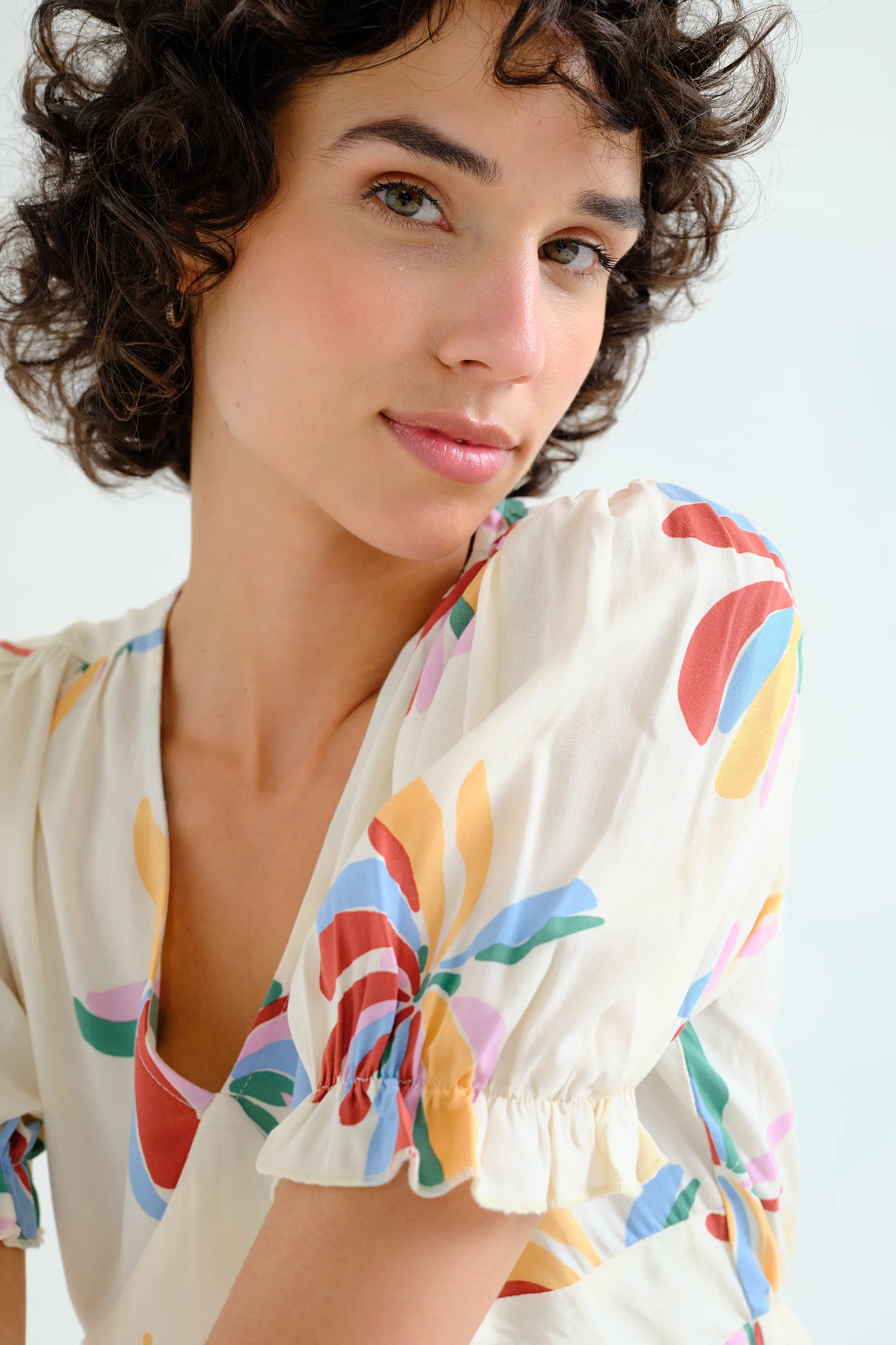Vestido corto con estampado Monarda - Image 6
