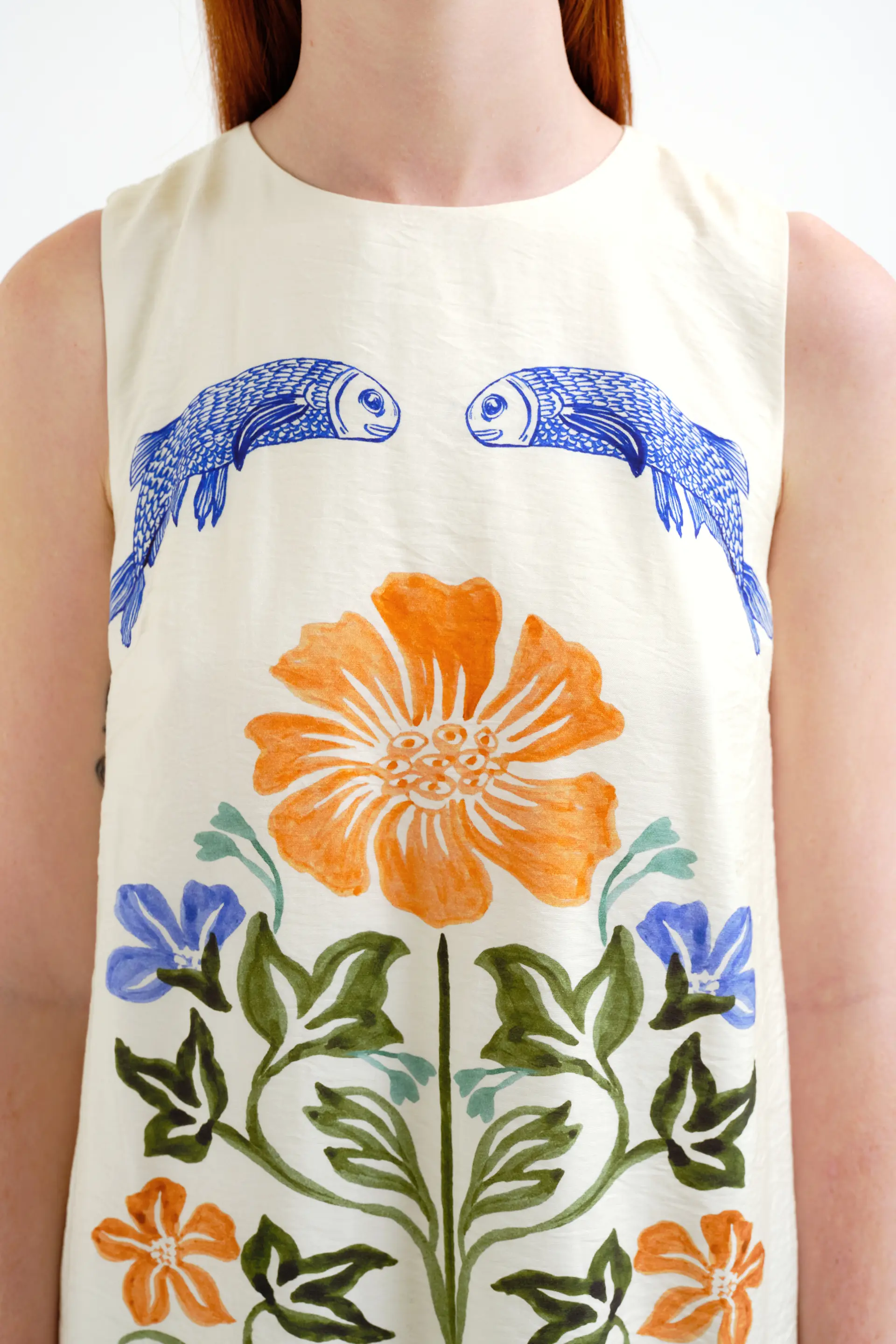 Vestido corto con estampado Palm & Mermaid - Image 4