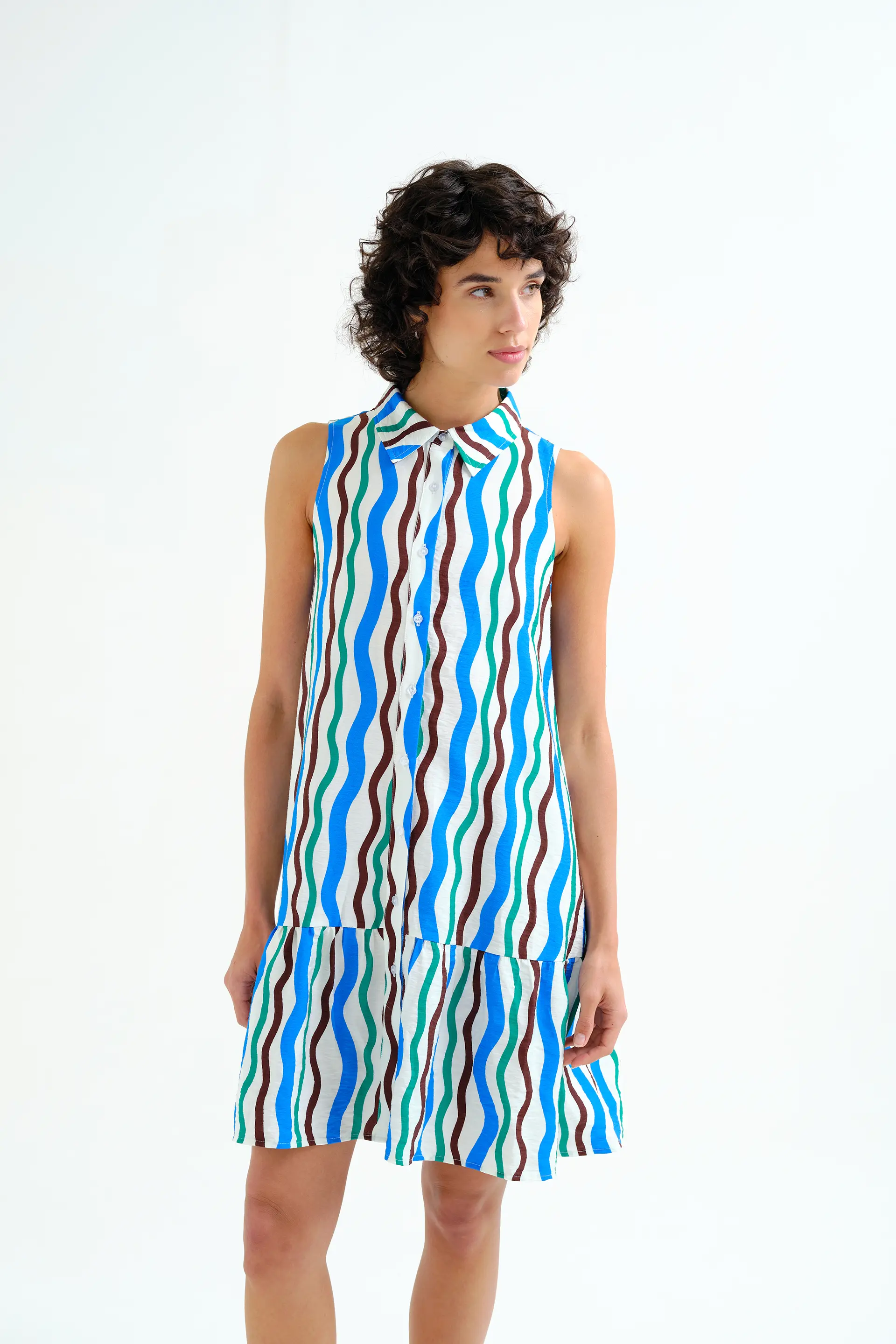 Vestido corto con estampado Sea & Mountain