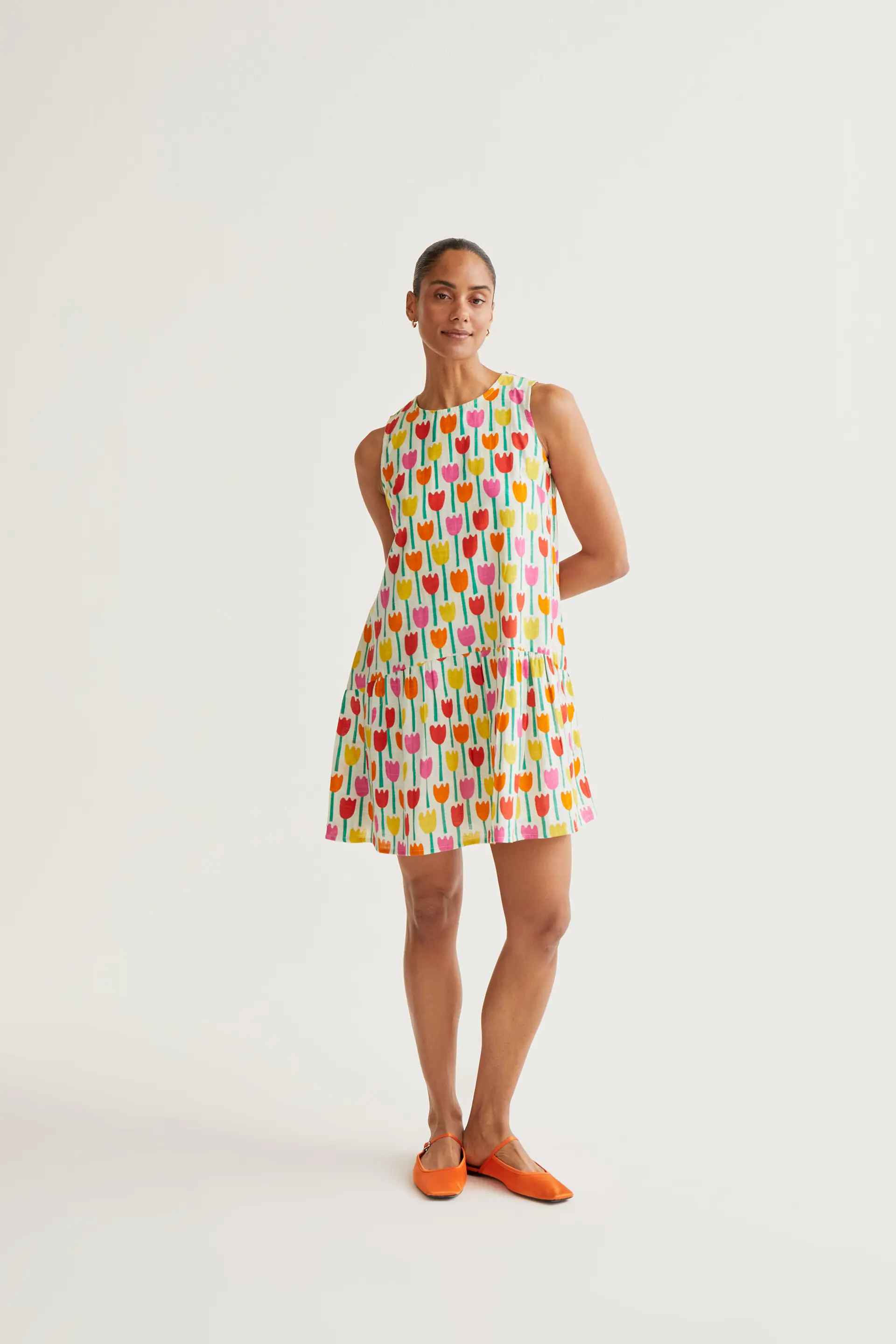 Vestido corto con estampado Tulipa - Image 5