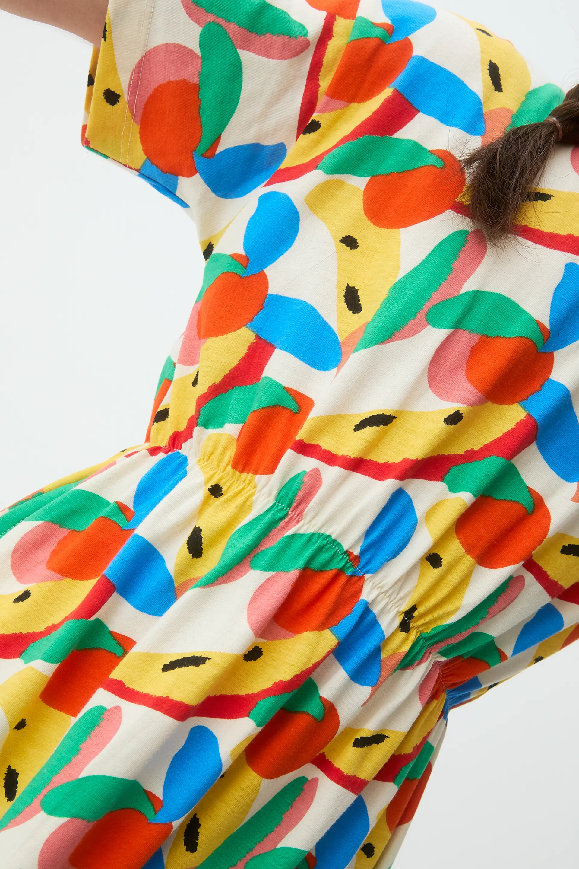 Vestido corto de niña 100% algodón con estampado de Tutti Frutti - Image 3